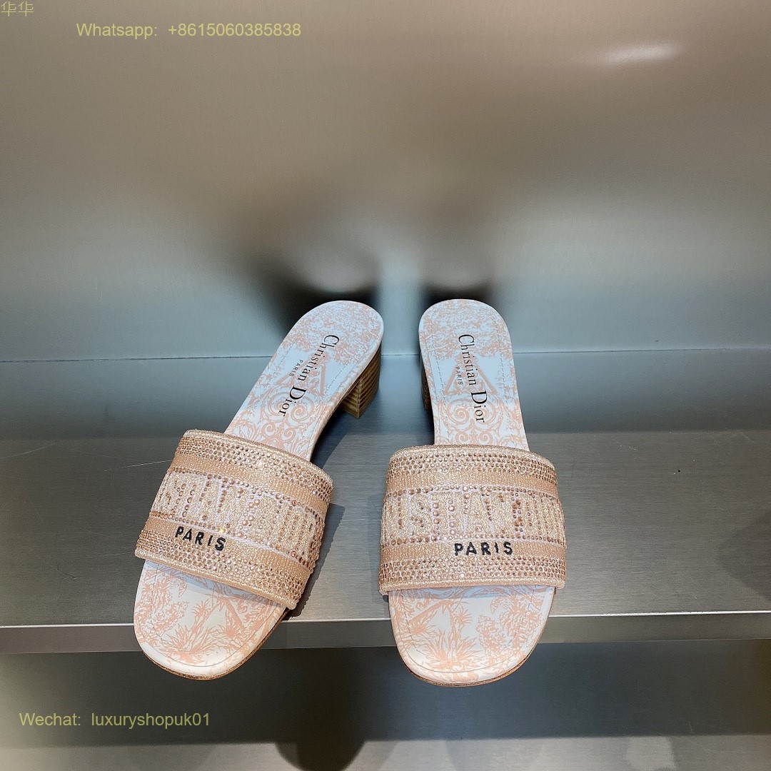 Christian Dior D-Way Slide Sandals Dway Women Shoes