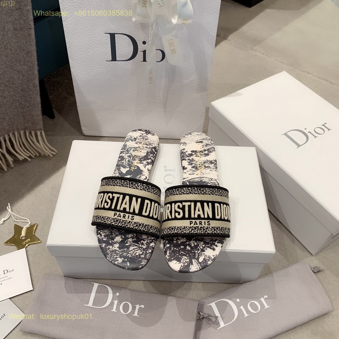 Christian Dior D-Way Slide Sandals Dway Women Shoes