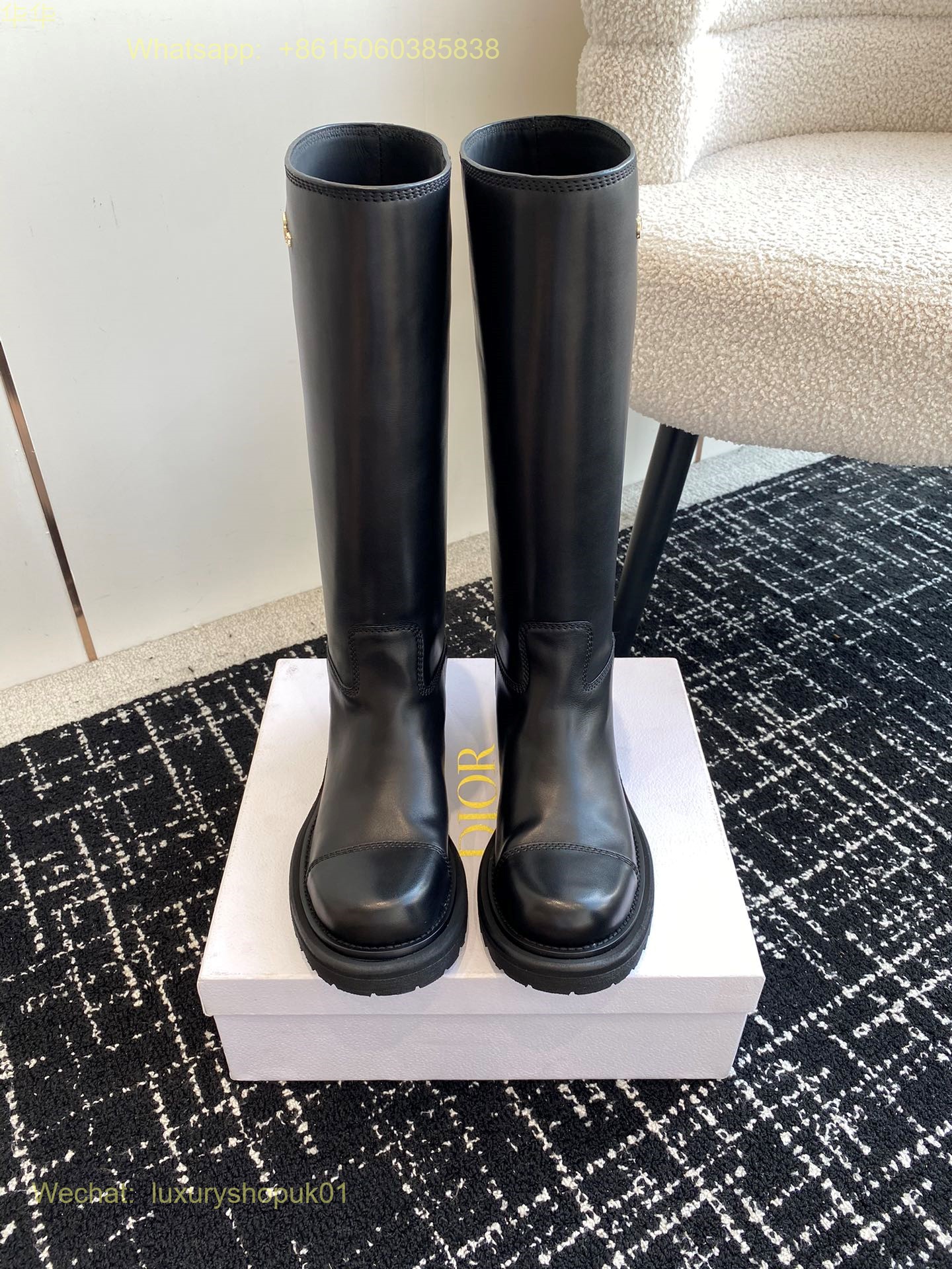 Dior D-Town Boot Knee high Women Shoes