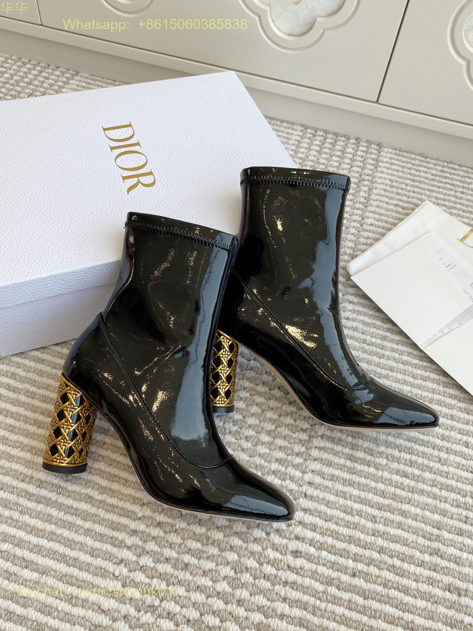 Dior Icon Heeled Ankle Boot Miss Dior Women Shoes