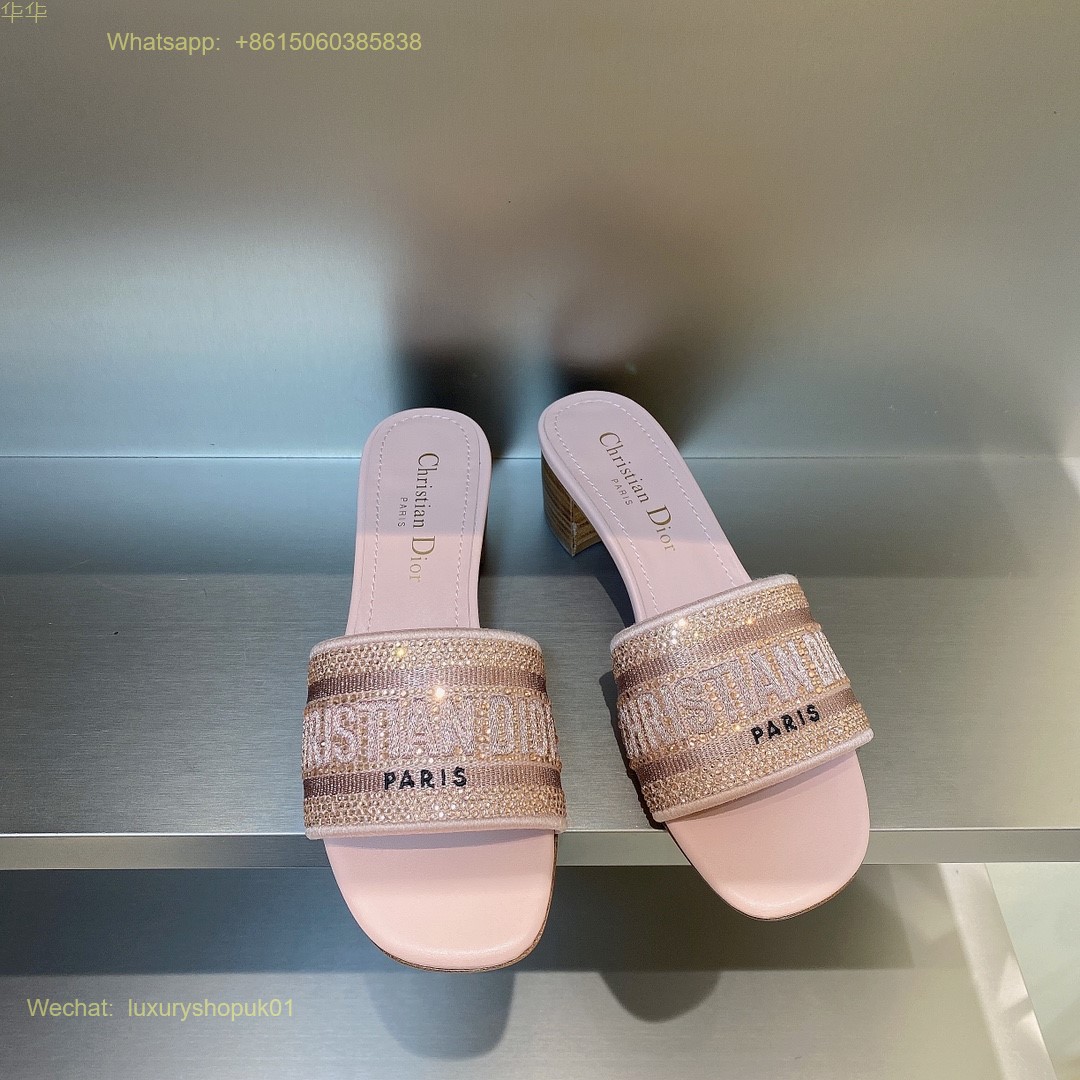 Christian Dior D-Way Slide Sandals Dway Women Shoes