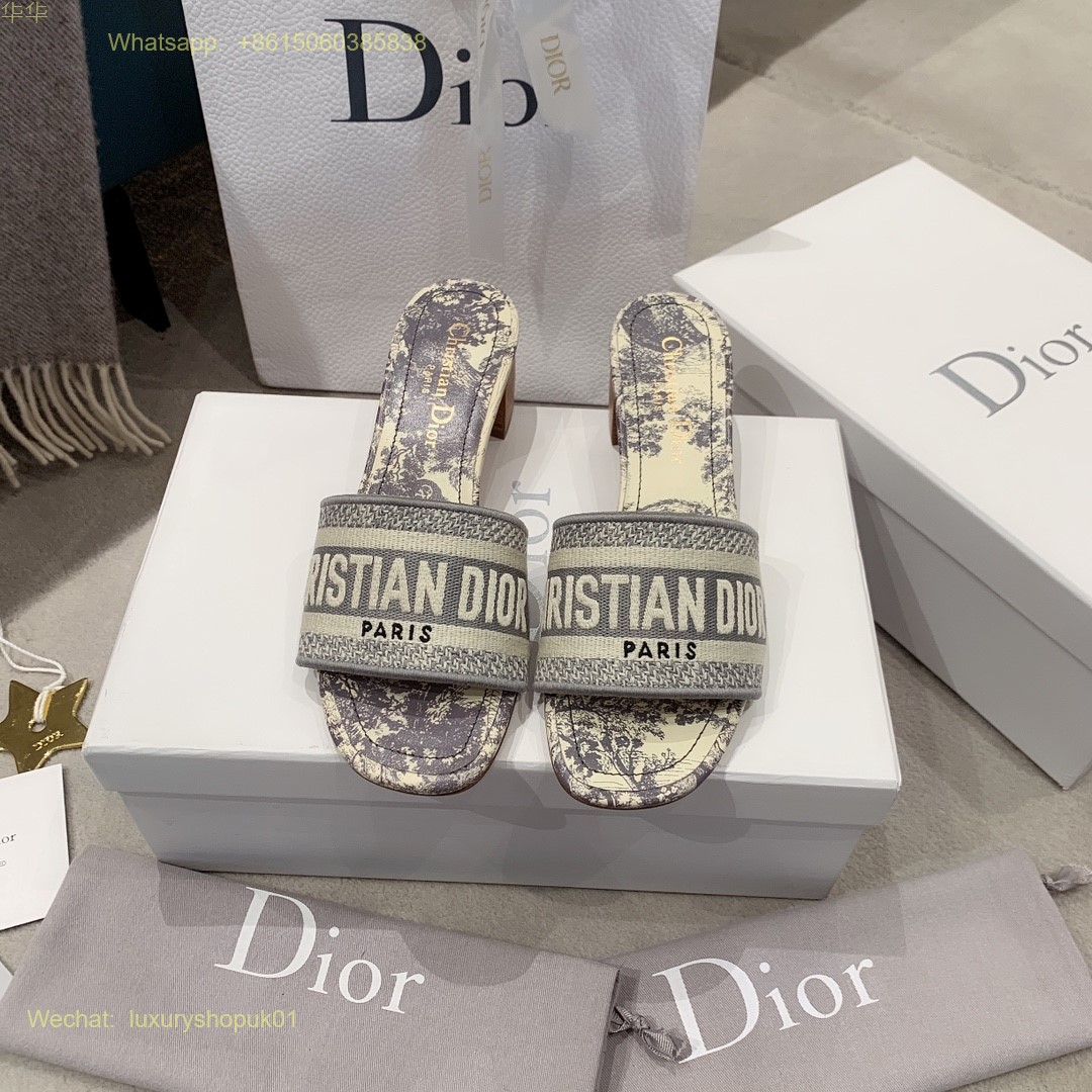 Christian Dior D-Way Slide Sandals Dway Women Shoes