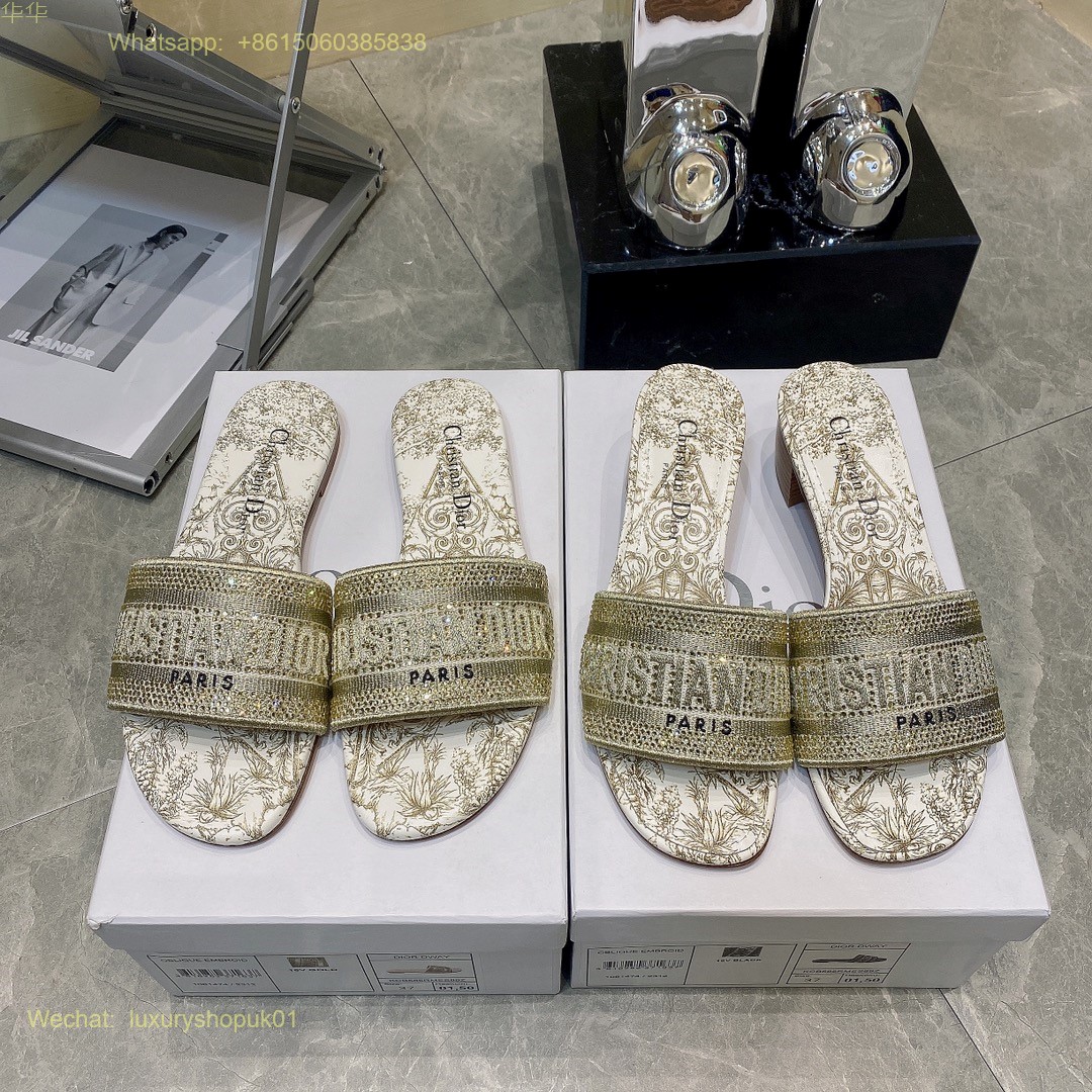 Christian Dior D-Way Slide Sandals Dway Women Shoes