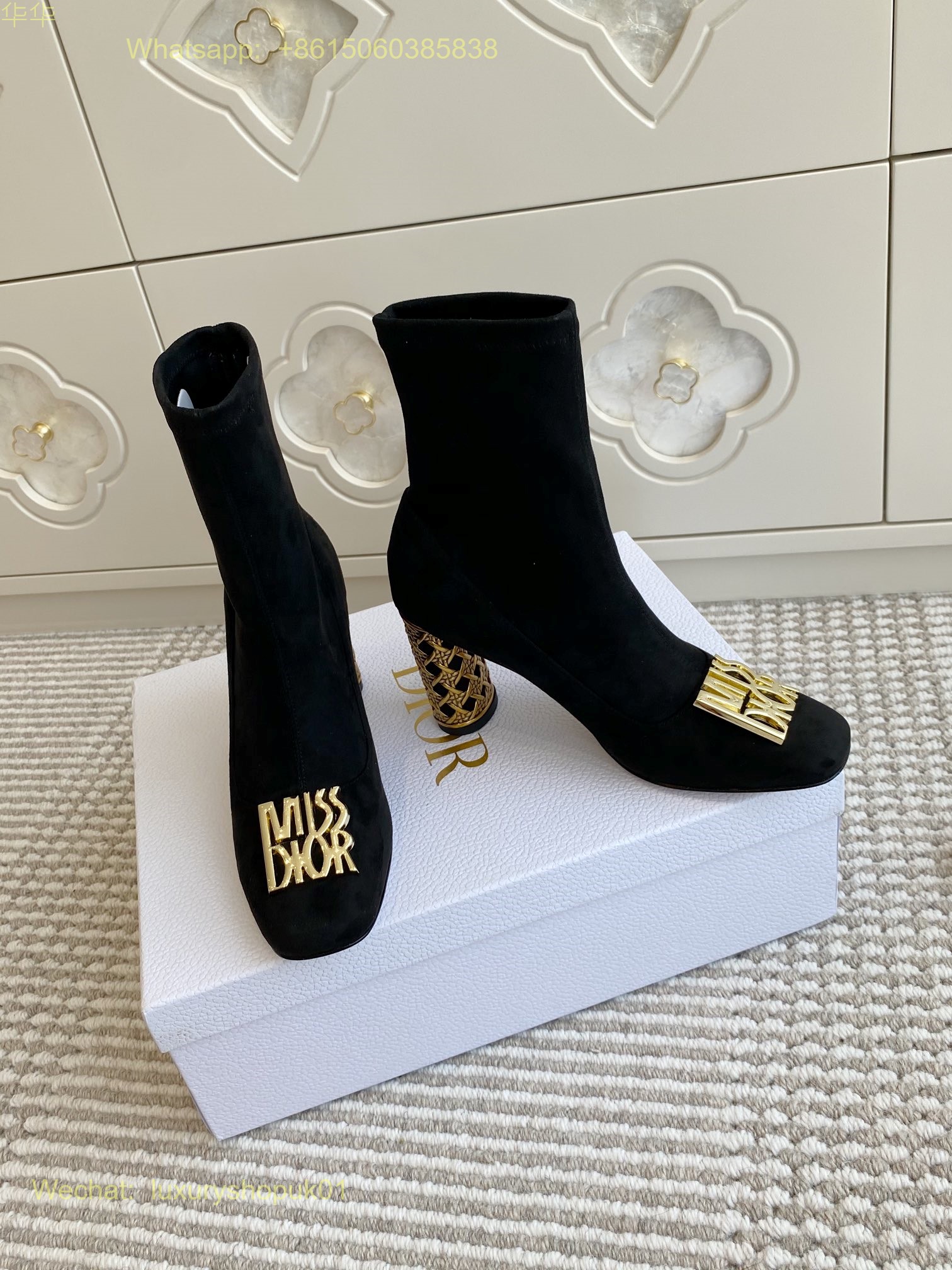 Dior Icon Heeled Ankle Boot Miss Dior Women Shoes