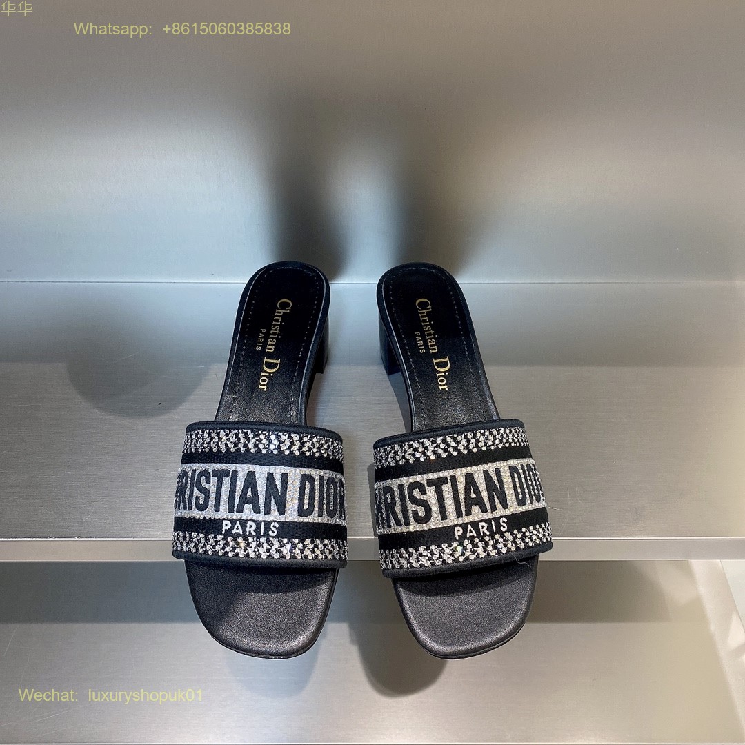 Christian Dior D-Way Slide Sandals Dway Women Shoes