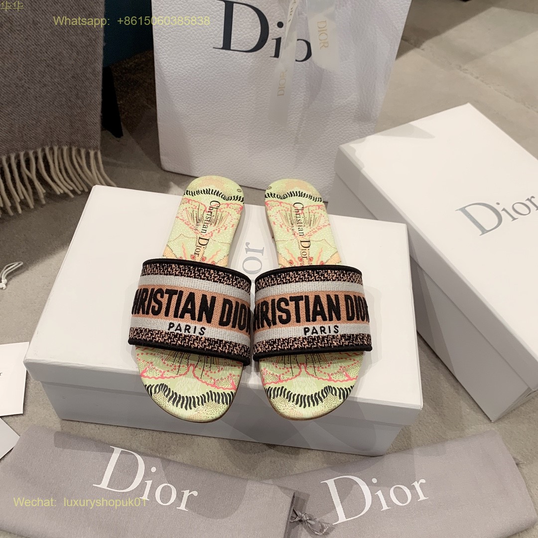 Christian Dior D-Way Slide Sandals Dway Women Shoes