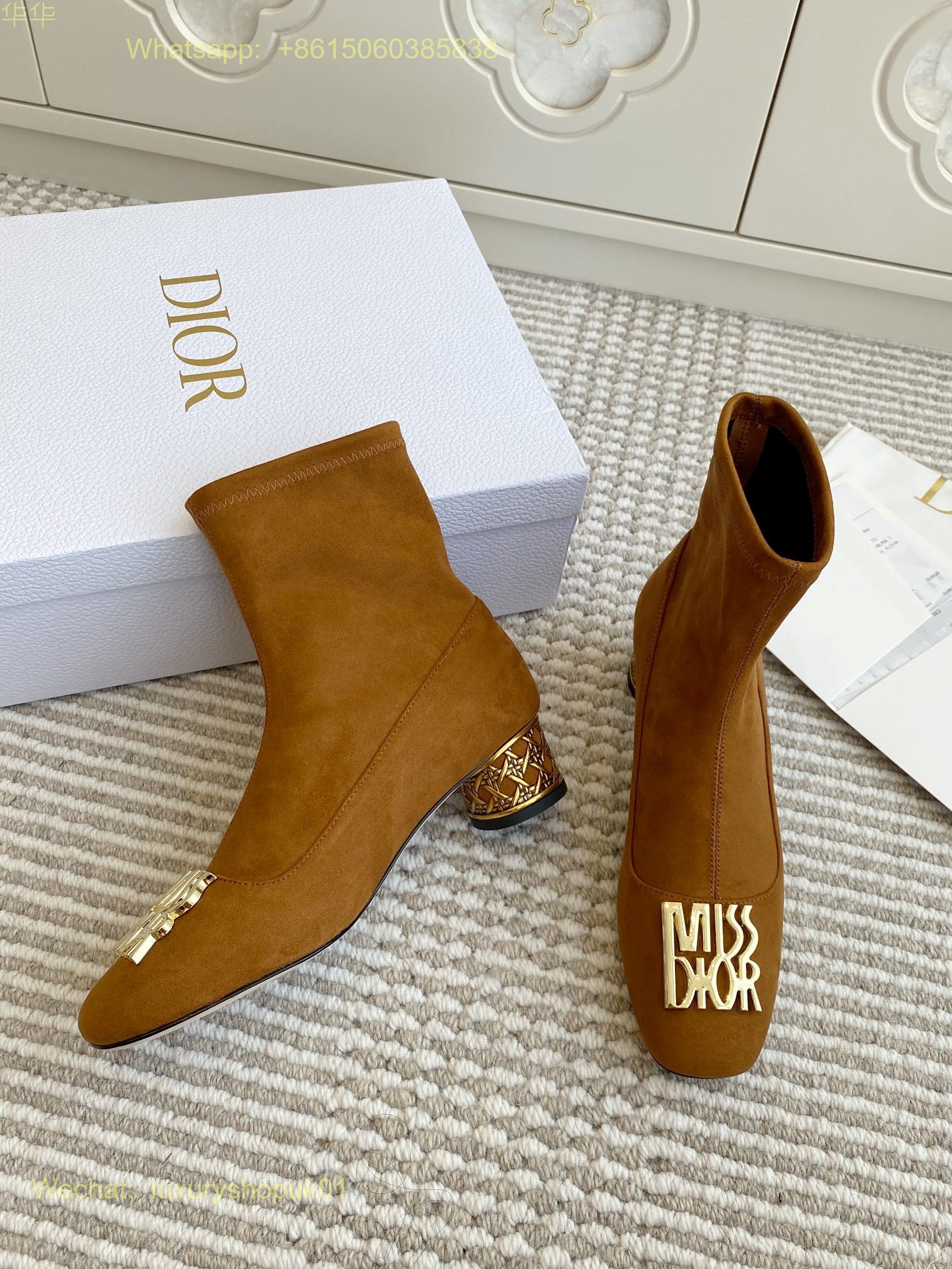 Dior Icon Heeled Ankle Boot Miss Dior Women Shoes