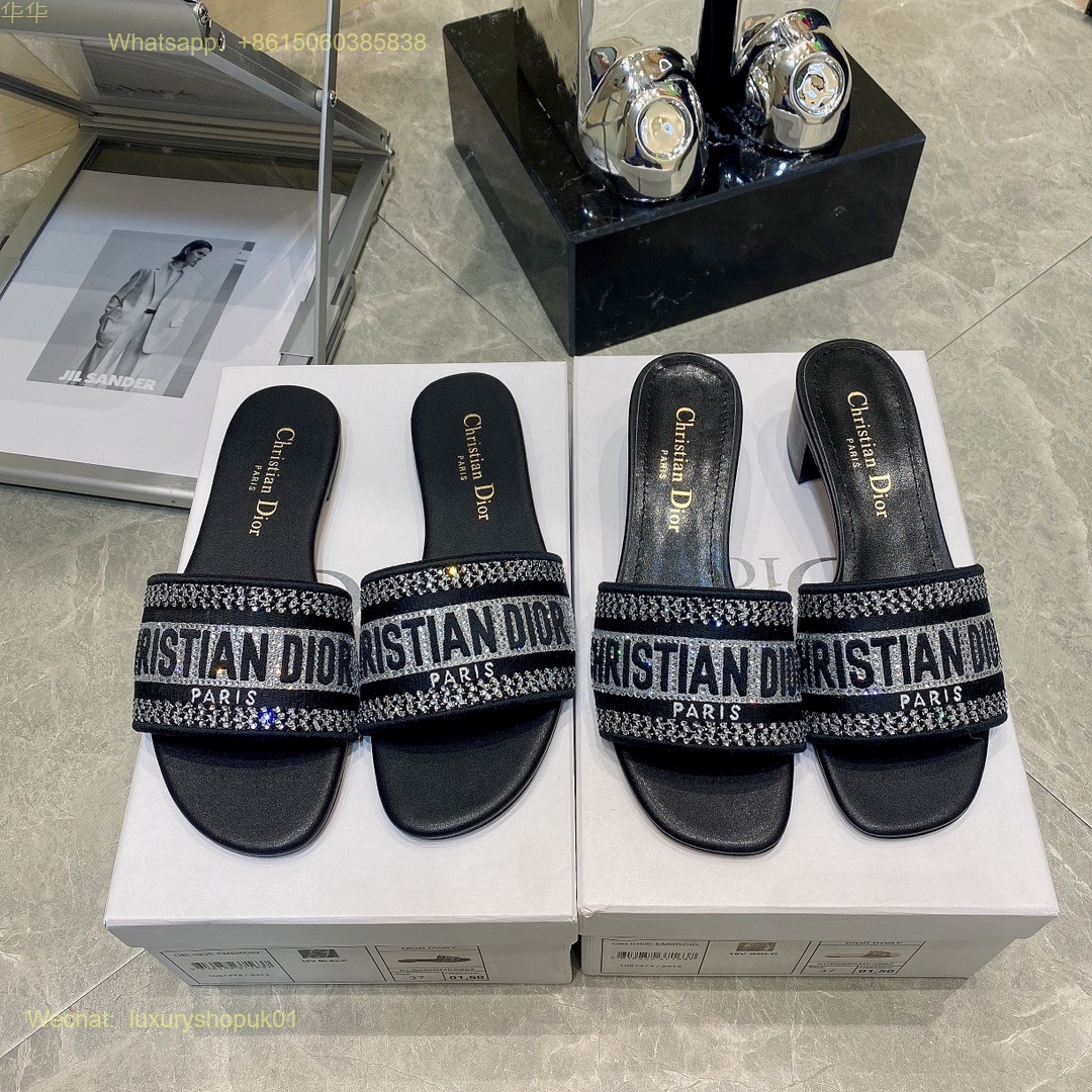 Christian Dior D-Way Slide Sandals Dway Women Shoes