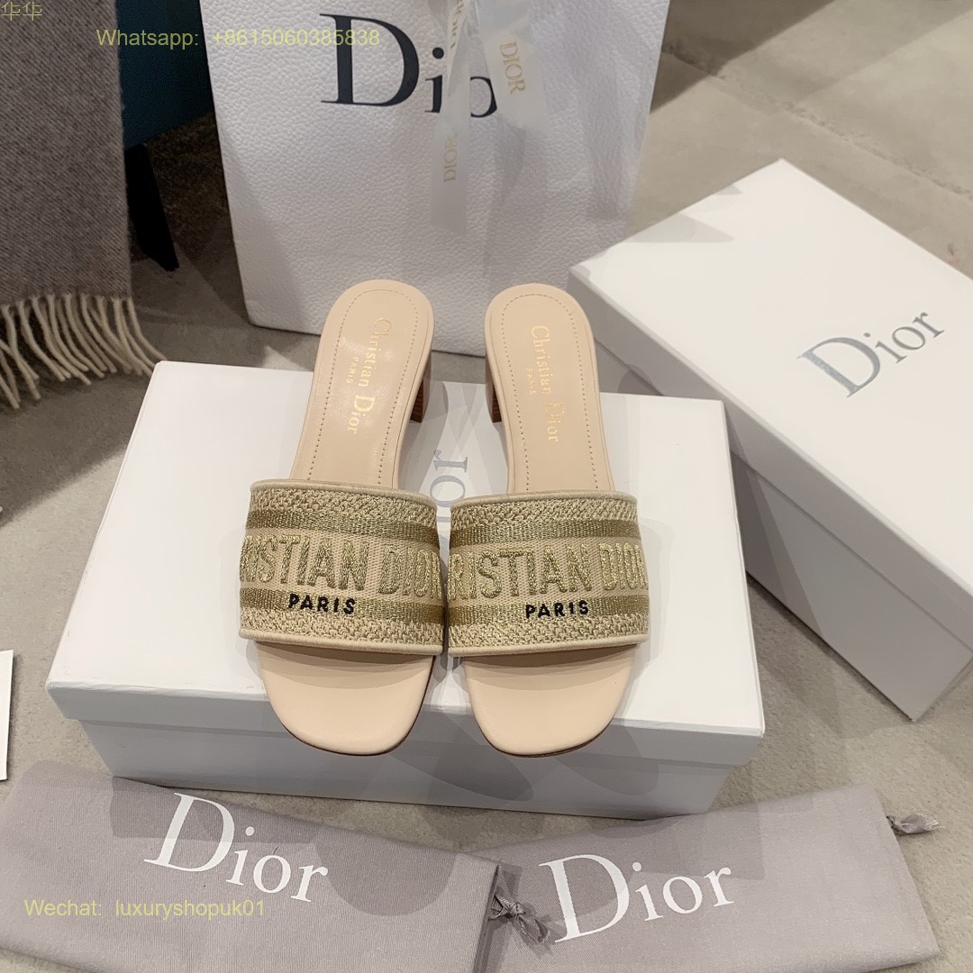 Christian Dior D-Way Slide Sandals Dway Women Shoes