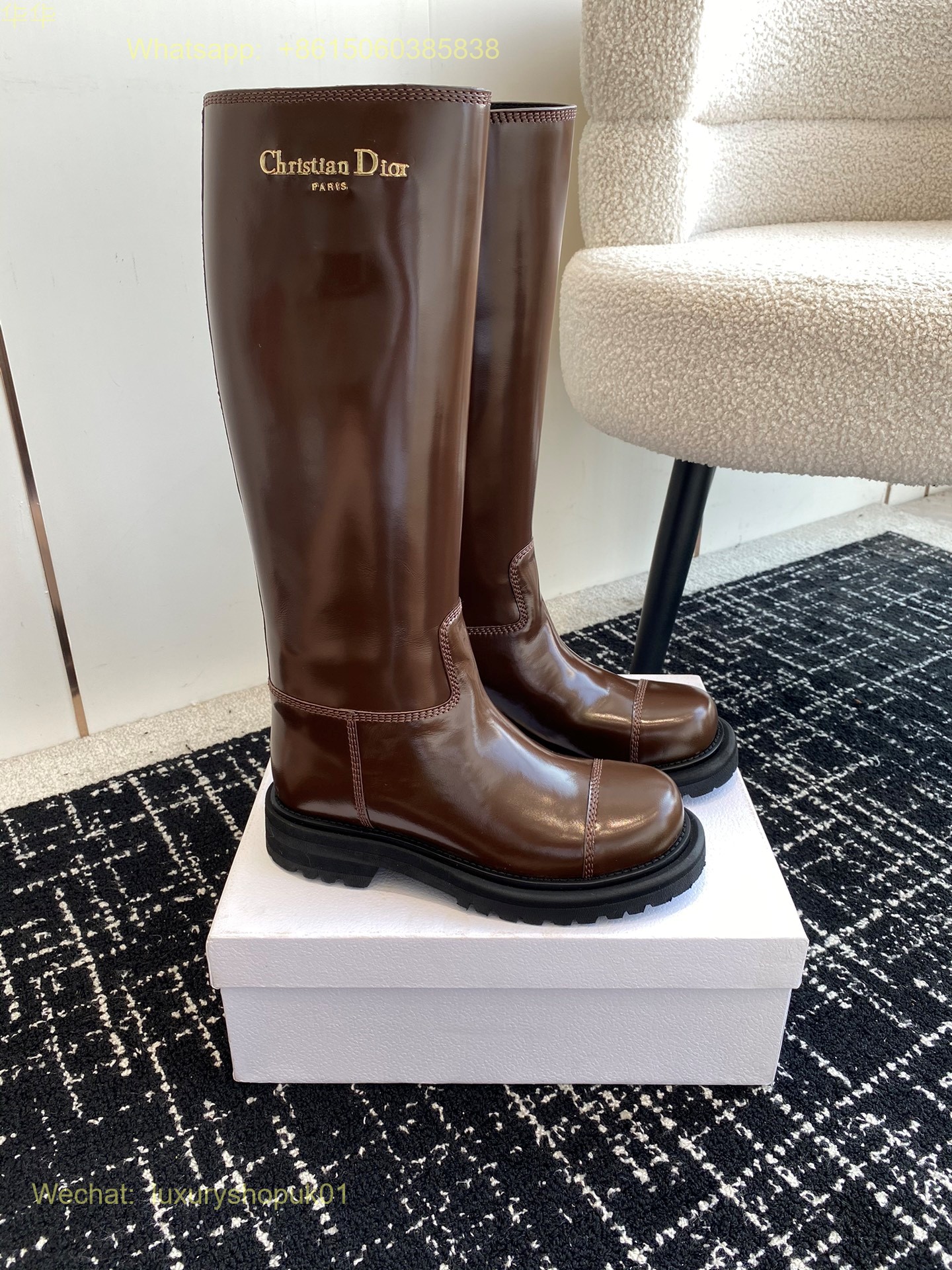 Dior D-Town Boot Knee high Women Shoes