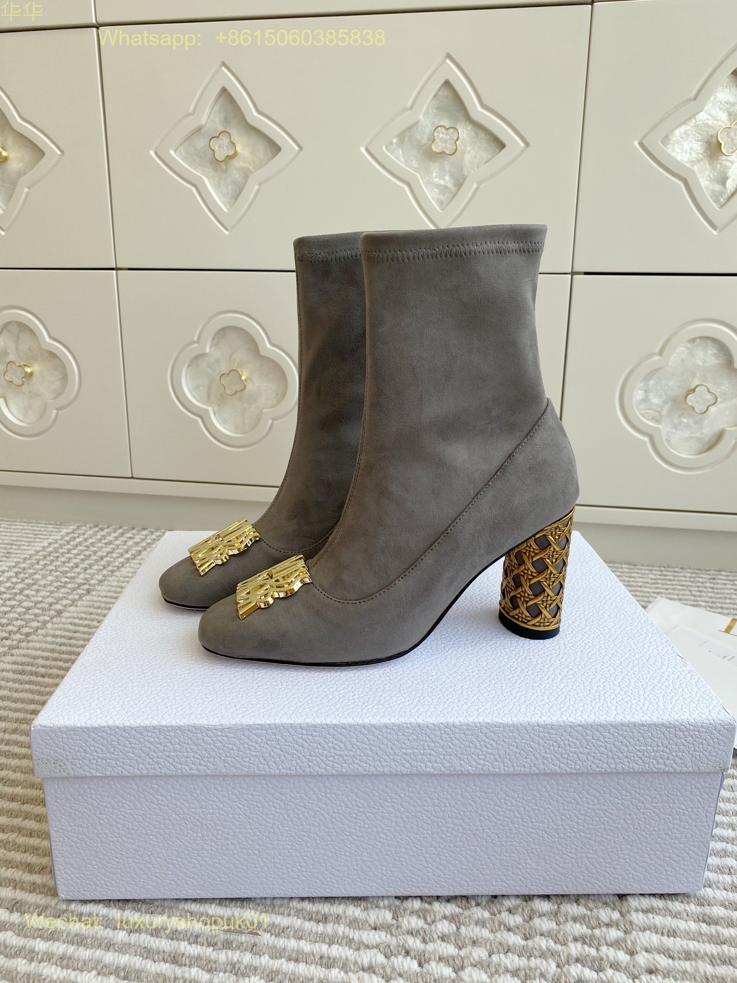 Dior Icon Heeled Ankle Boot Miss Dior Women Shoes