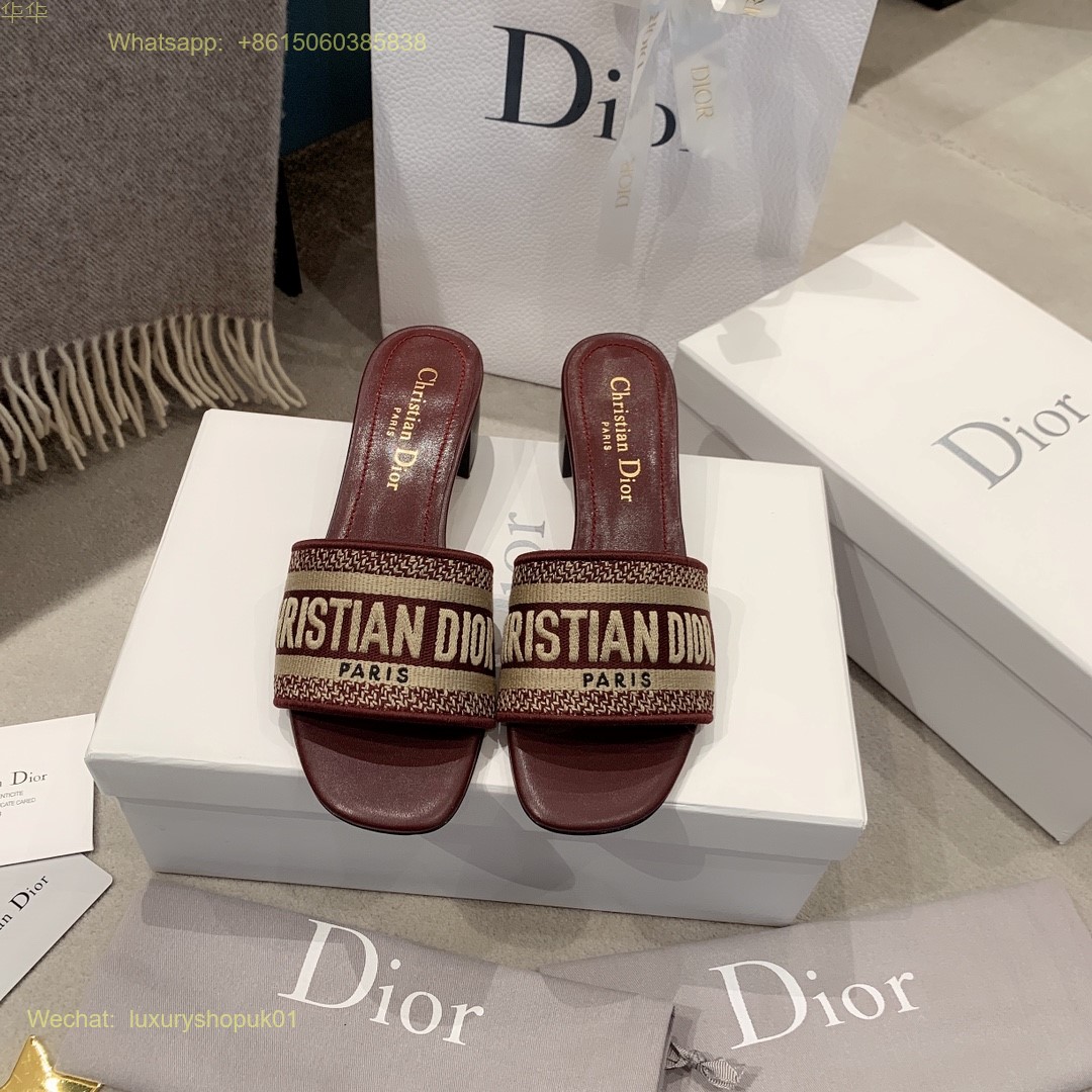 Christian Dior D-Way Slide Sandals Dway Women Shoes