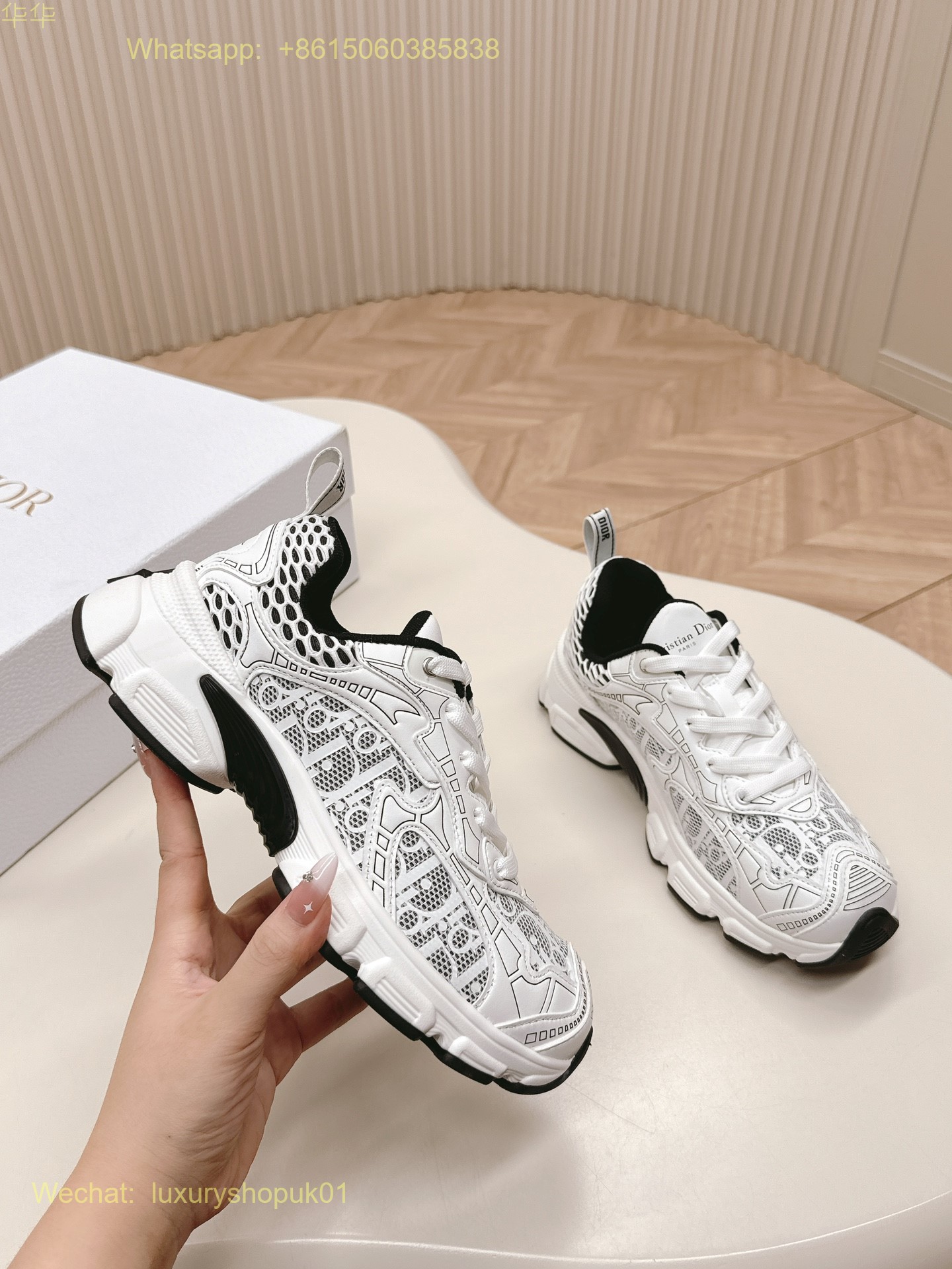 Dior Chrono Sneaker Mesh Suede Calfskin Women Shoes