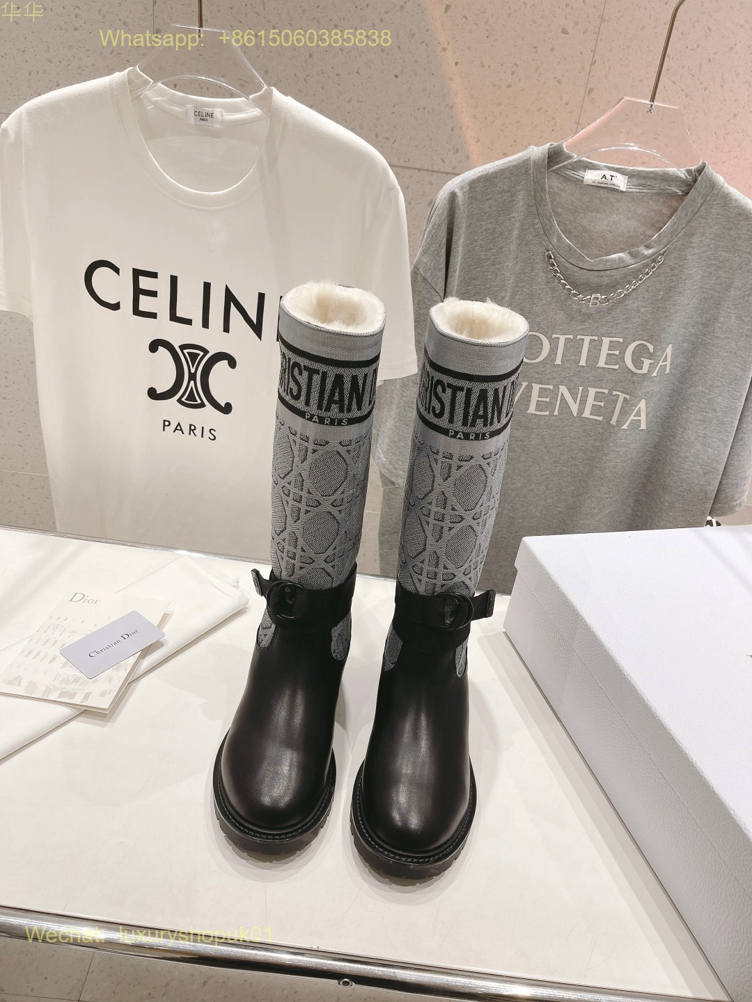 Christian Dior D-Major Miss dior graffiti print Boots Women Shoes