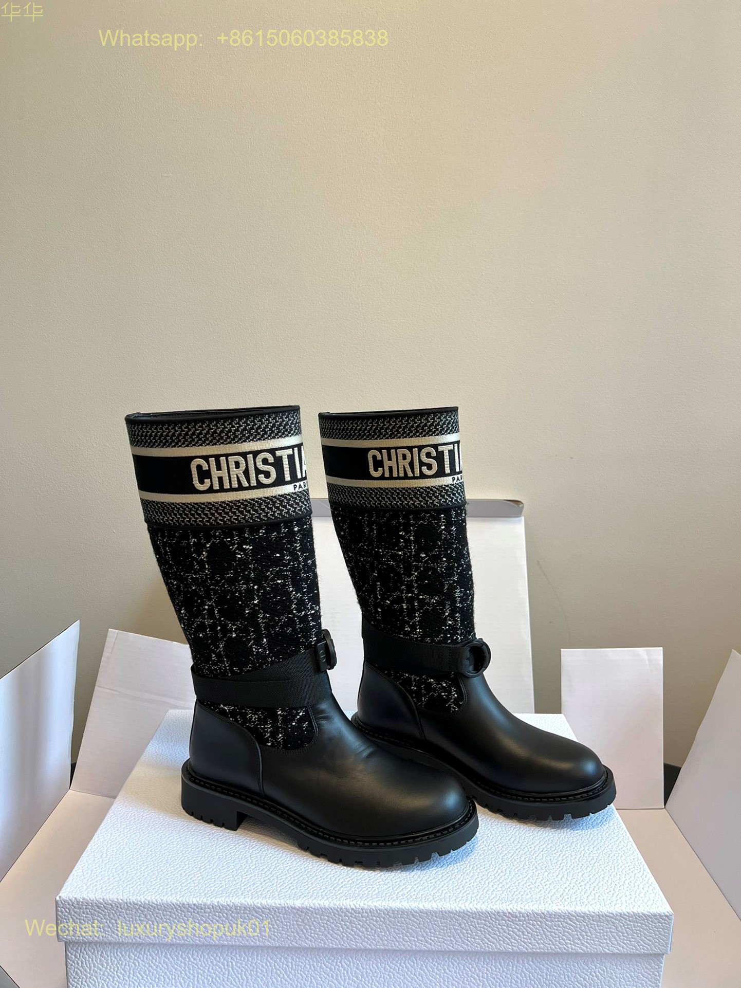 Christian Dior D-Major Miss dior graffiti print Boots Women Shoes