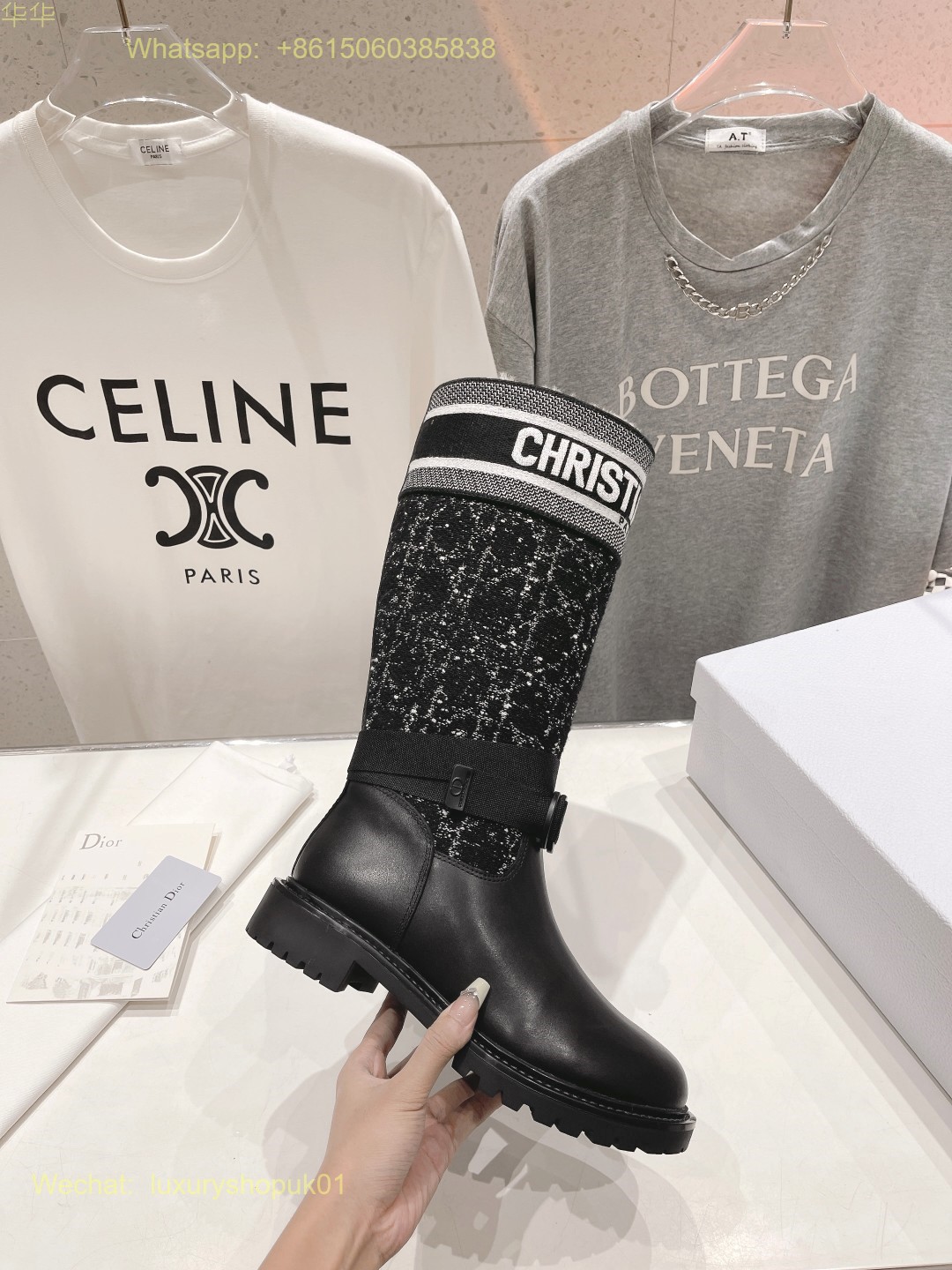 Christian Dior D-Major Miss dior graffiti print Boots Women Shoes