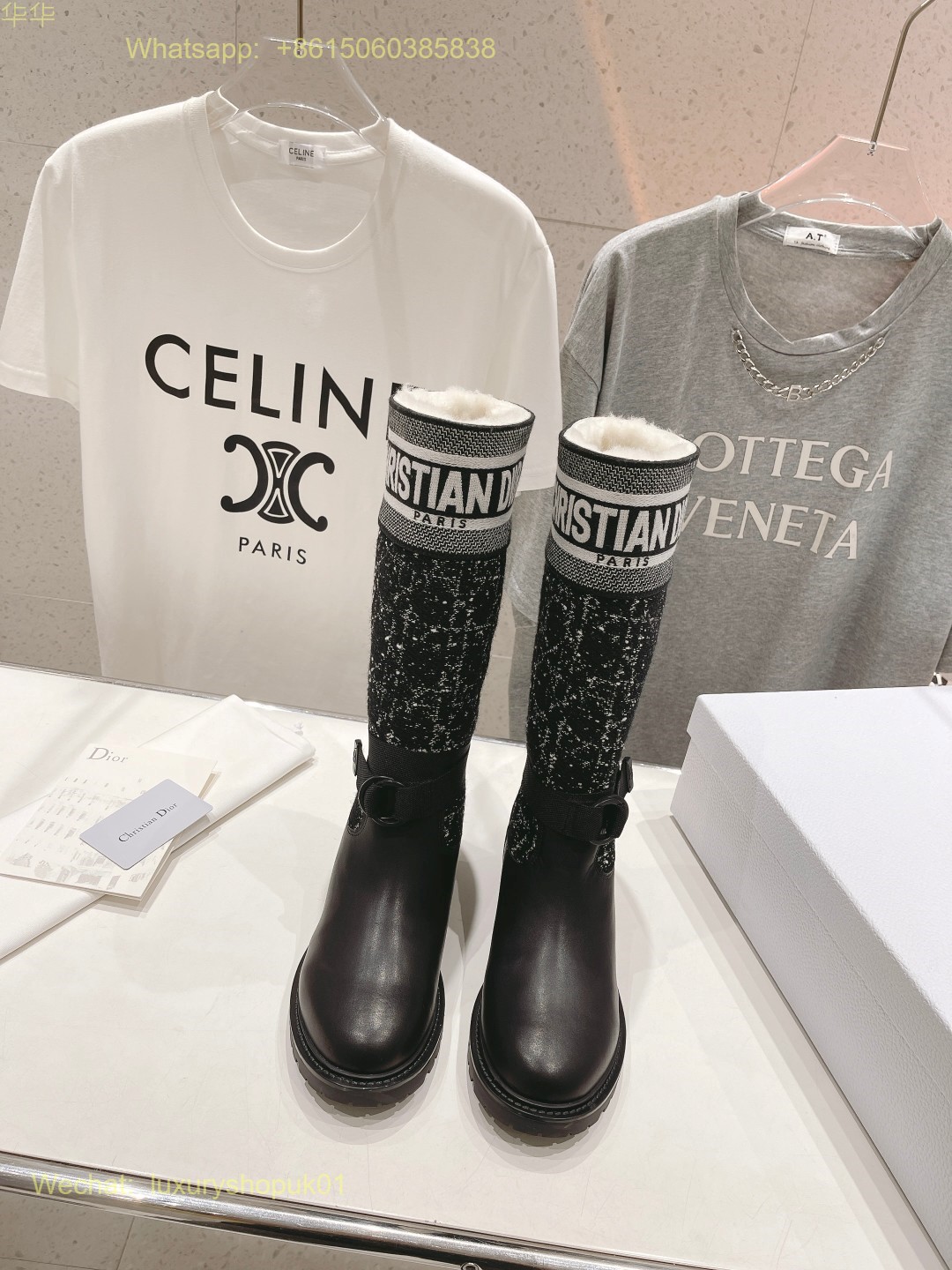 Christian Dior D-Major Miss dior graffiti print Boots Women Shoes