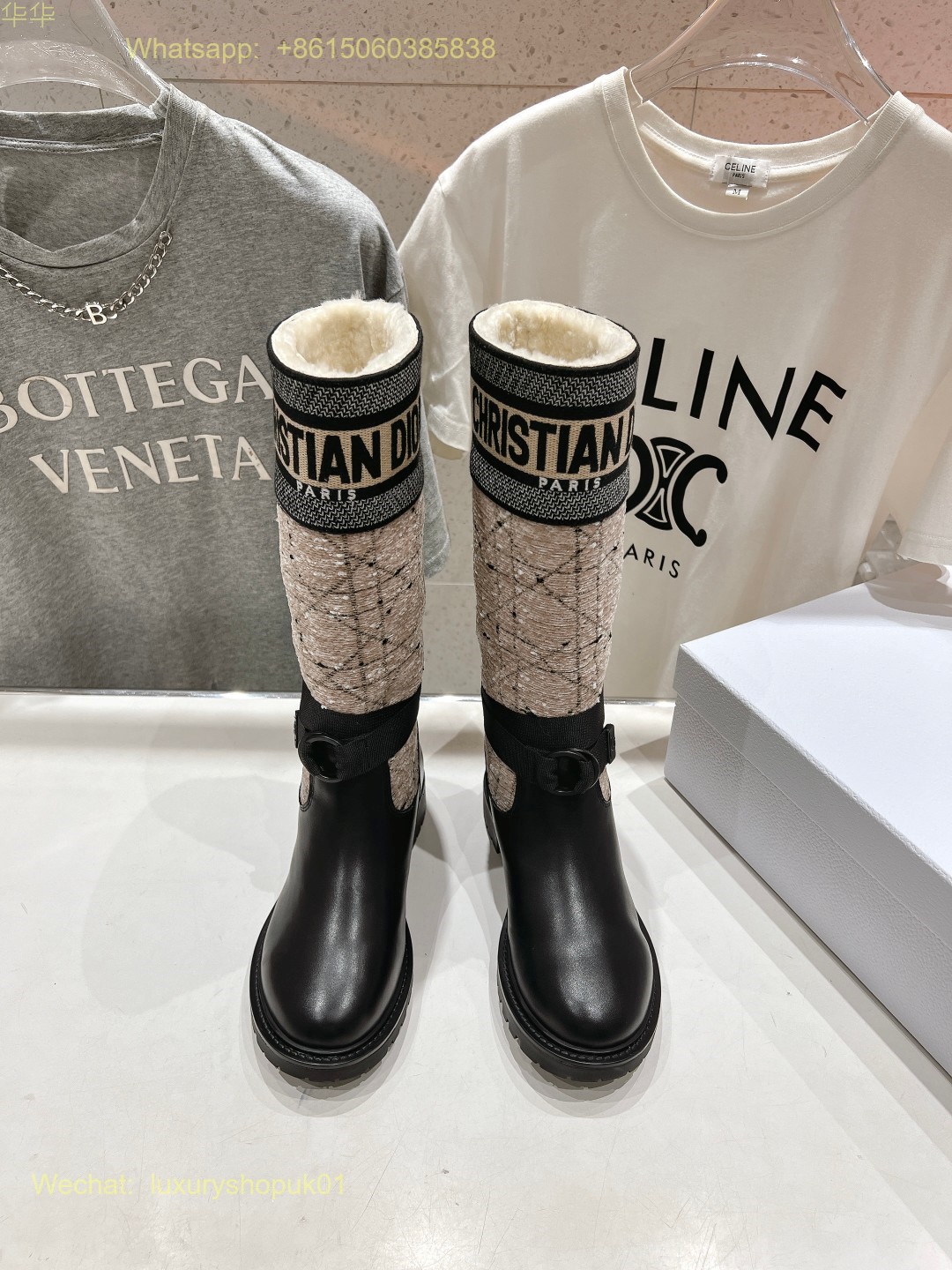 Christian Dior D-Major Miss dior graffiti print Boots Women Shoes