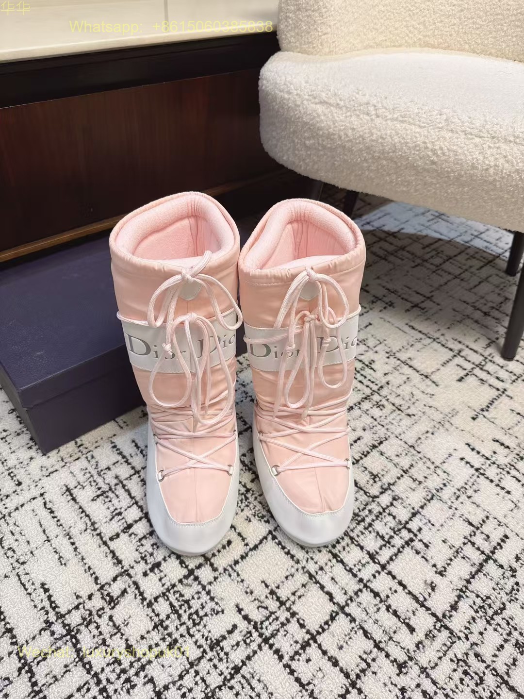 Christian Dior Fur shearling Snow Boots Women Shoes