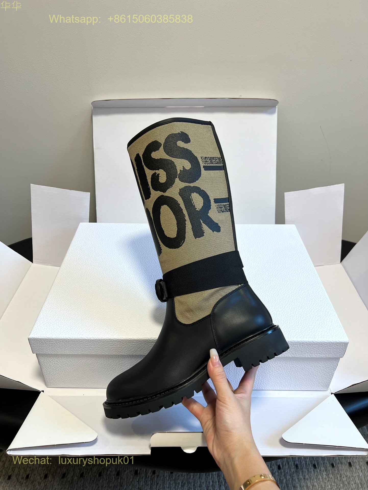 Christian Dior D-Major Miss dior graffiti print Boots Women Shoes