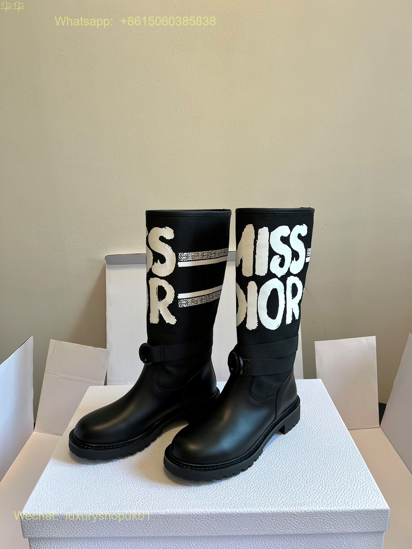Christian Dior D-Major Miss dior graffiti print Boots Women Shoes