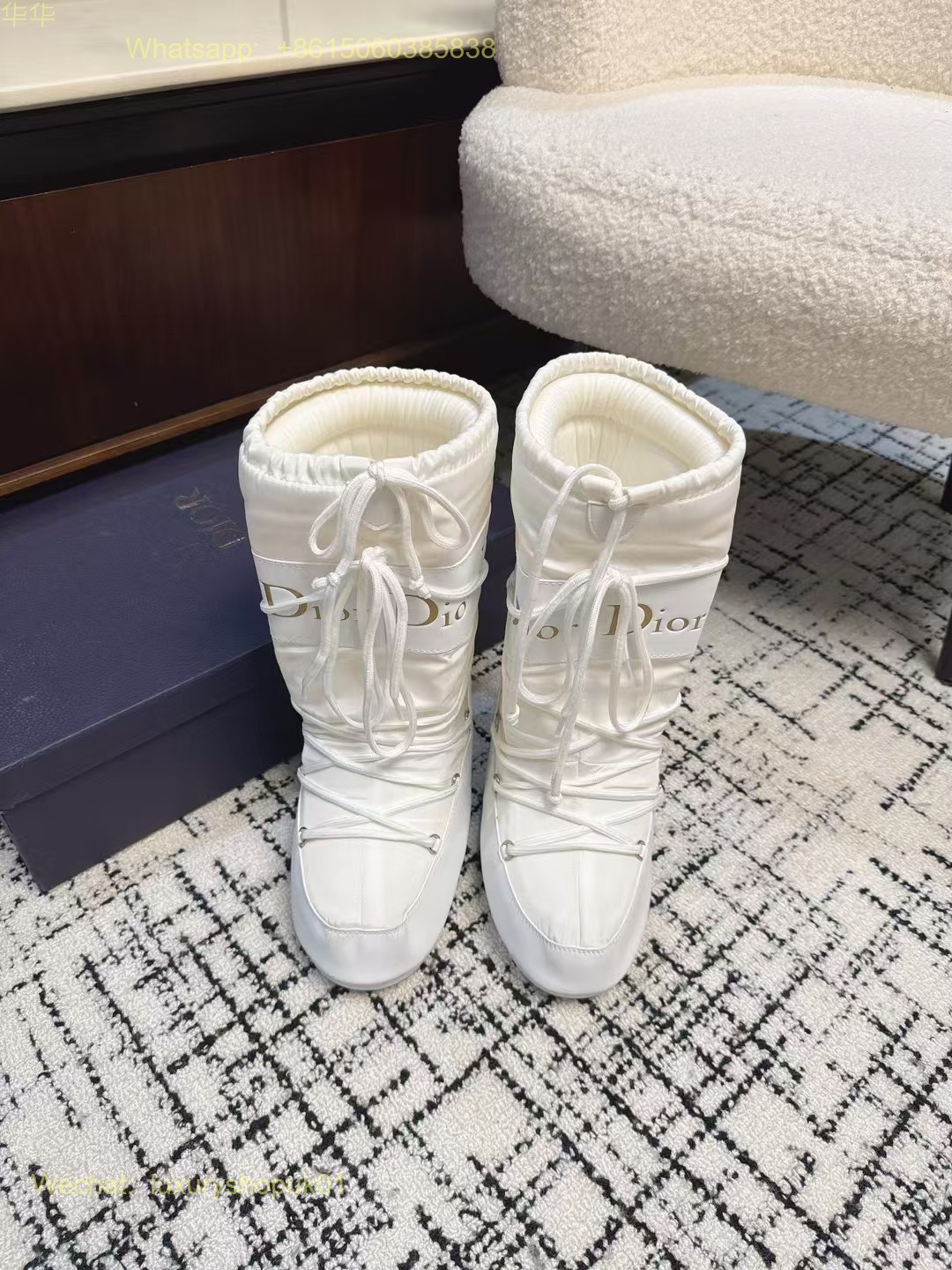 Christian Dior Fur shearling Snow Boots Women Shoes