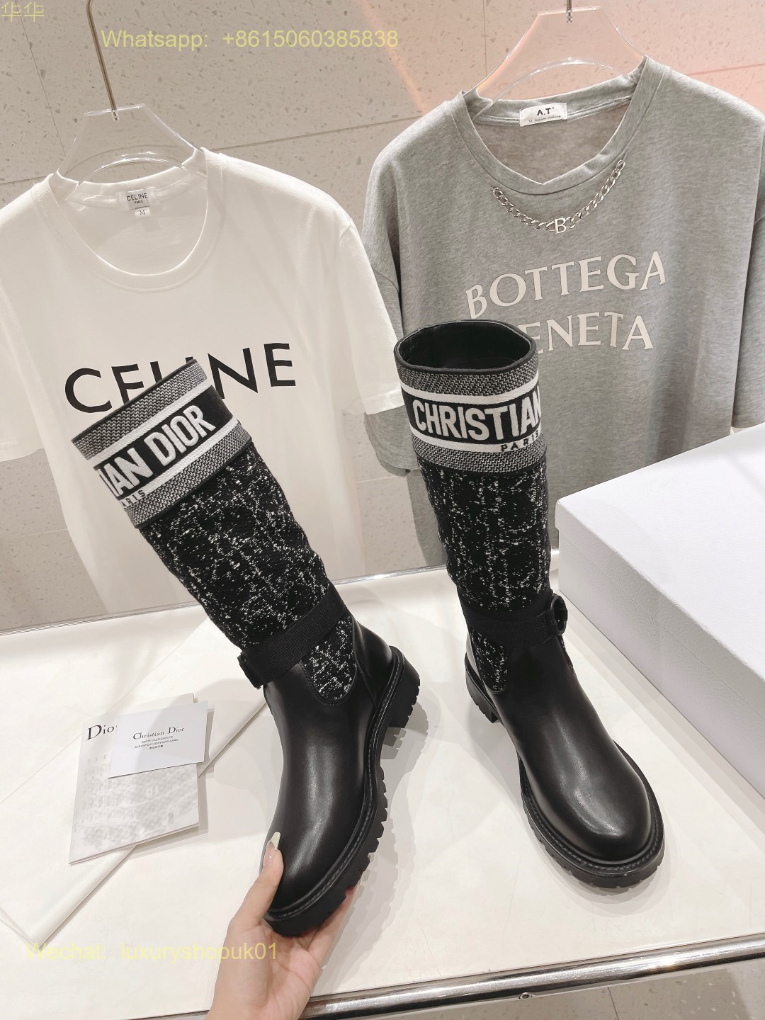 Christian Dior D-Major Miss dior graffiti print Boots Women Shoes