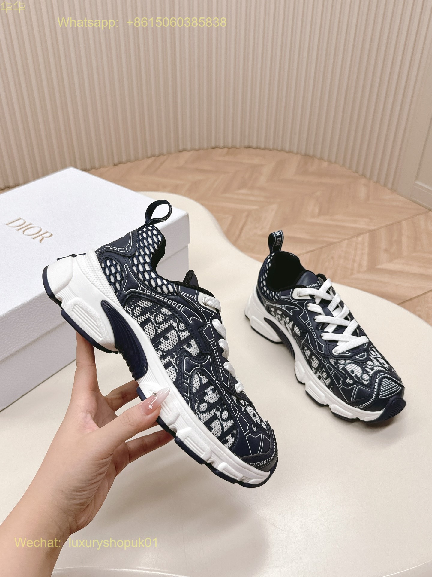 Dior Chrono Sneaker Mesh Suede Calfskin Women Shoes
