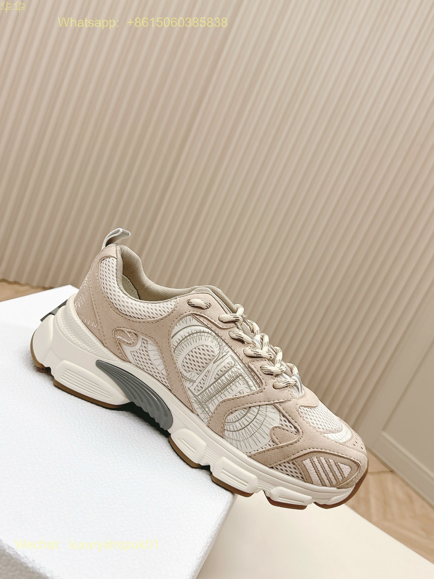 Dior Chrono Sneaker Mesh Suede Calfskin Women Shoes