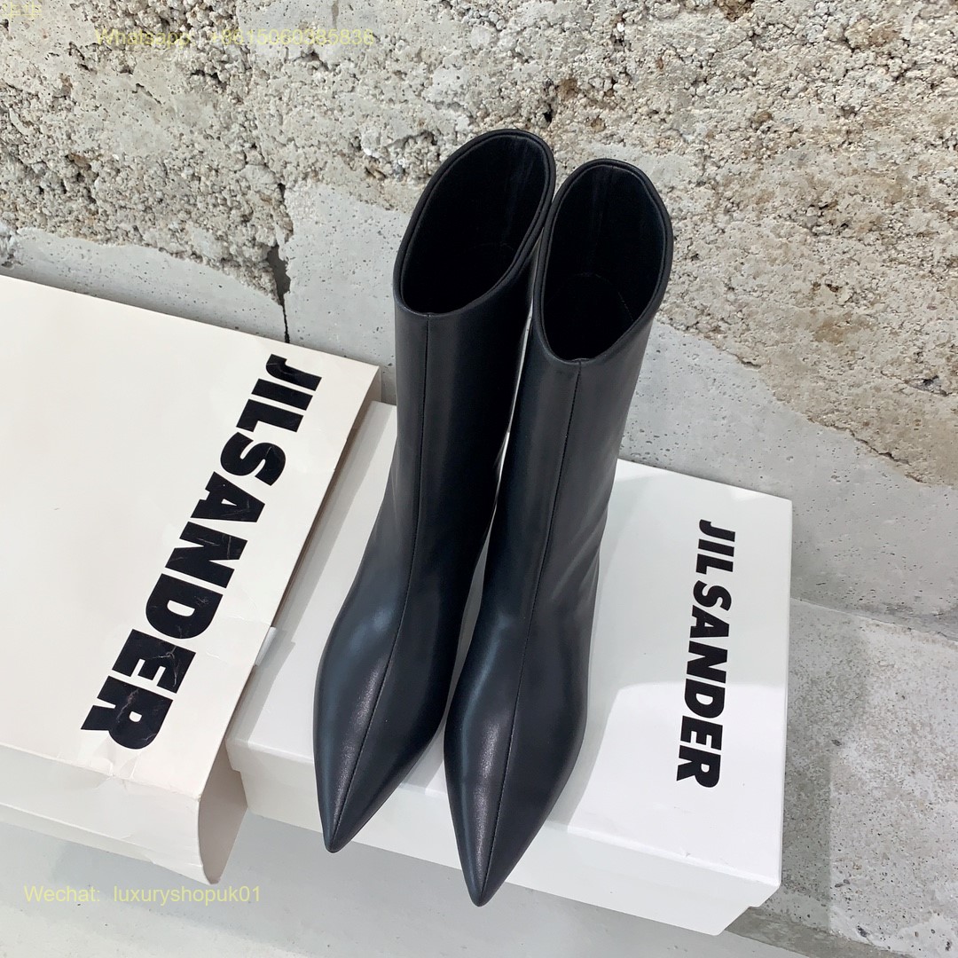 JIL SANDER Leather boots pointed toe Women Shoes