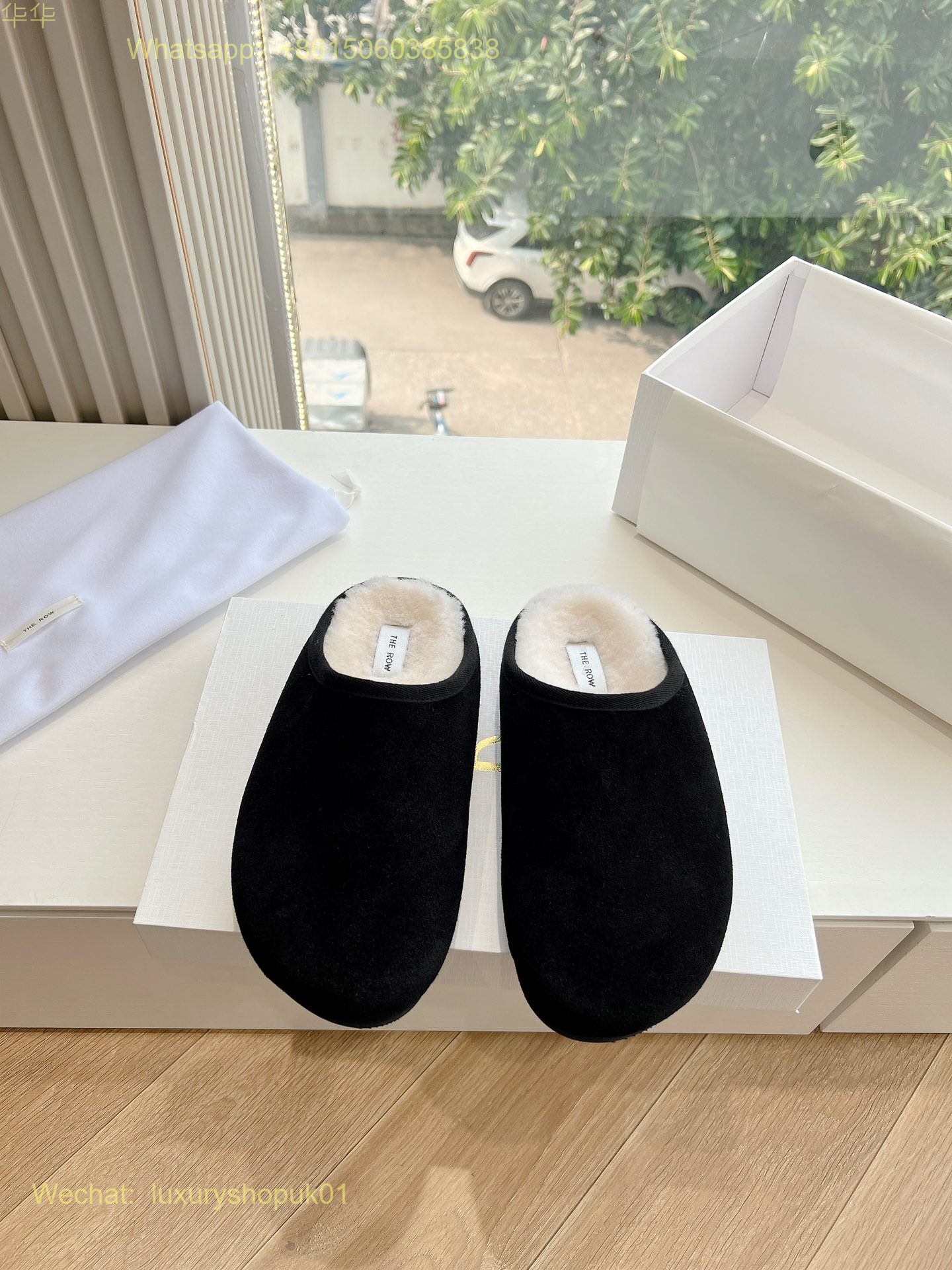 The Row Hugo suede mules Flat slip on Slippers Women Shoes