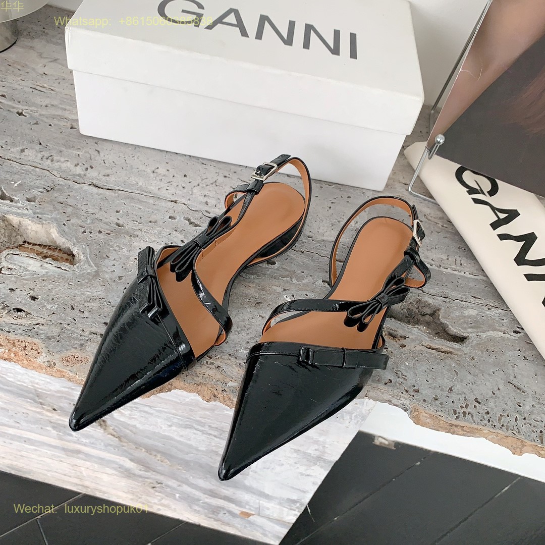 Ganni Bow Slingback Ballerina flat Women Shoes