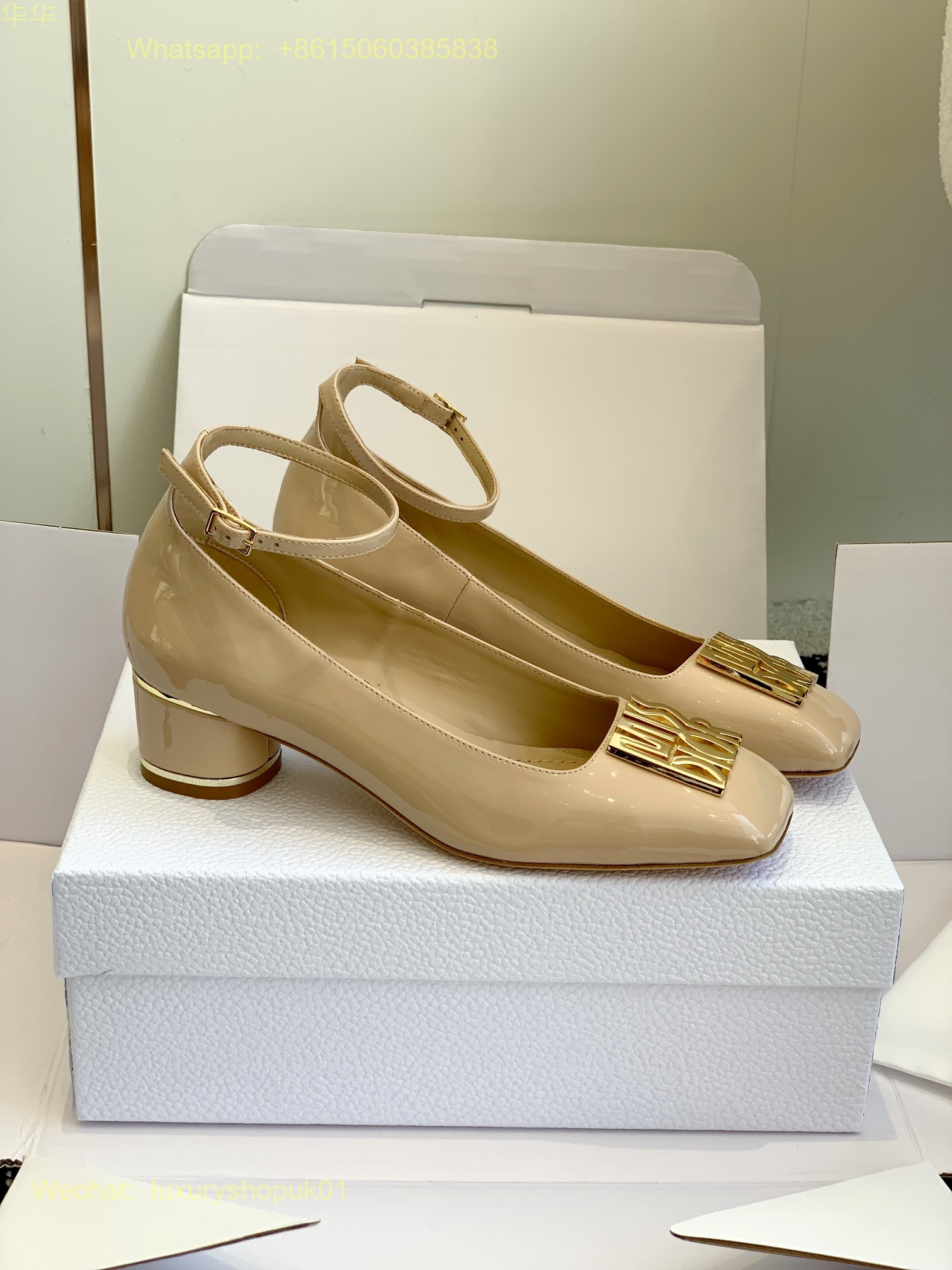 Christian Dior Pump ankle strap Women Heels Shoes