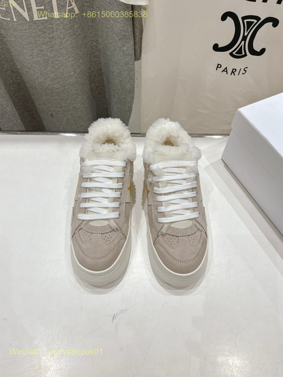 Dior Star fur shearling Sneaker Women Shoes