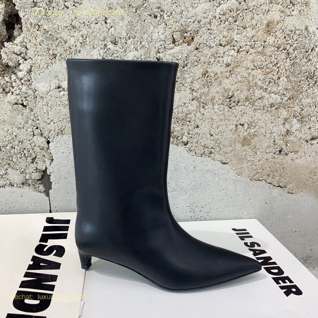 JIL SANDER Leather boots pointed toe Women Shoes