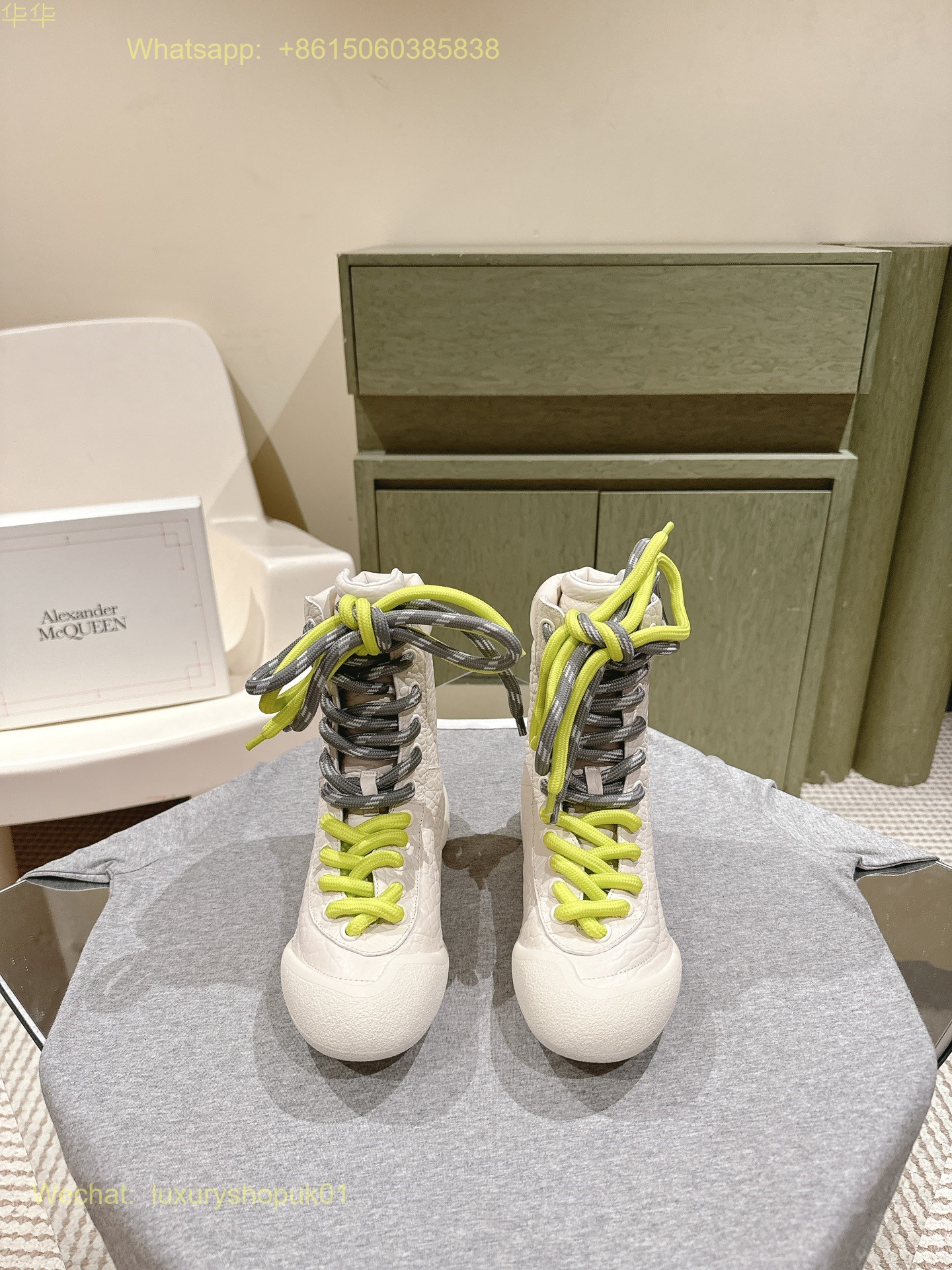 Alexander McQueen Flexion High top Sneaker ankle boot Mens Women Shoes