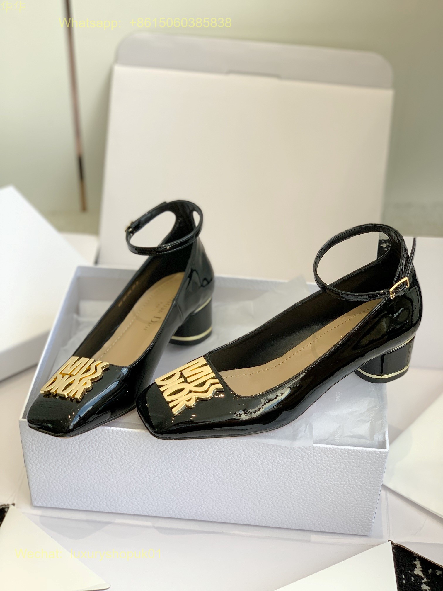 Christian Dior Pump ankle strap Women Heels Shoes