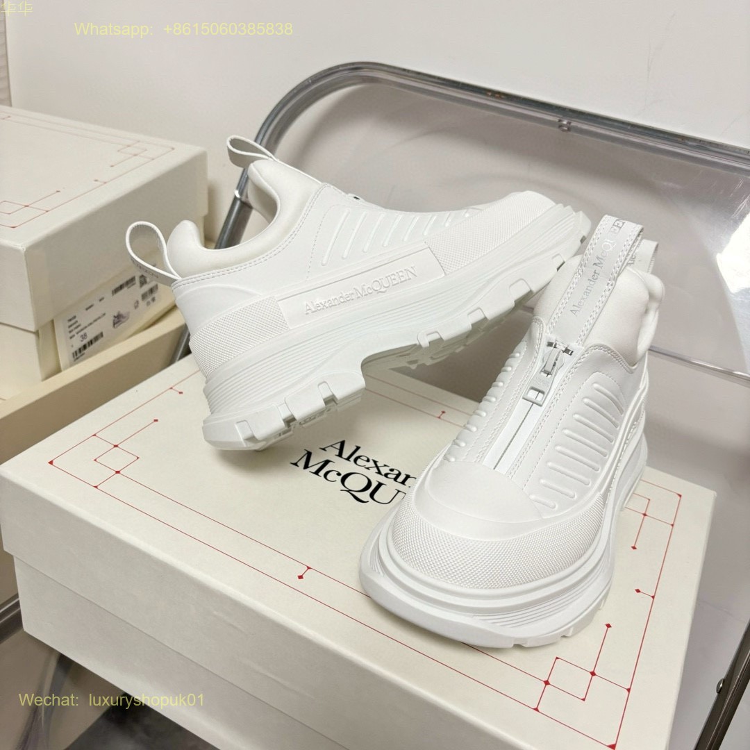 Alexander McQueen Lace-Up Chunky Sneakers Mens Women Sports Shoes