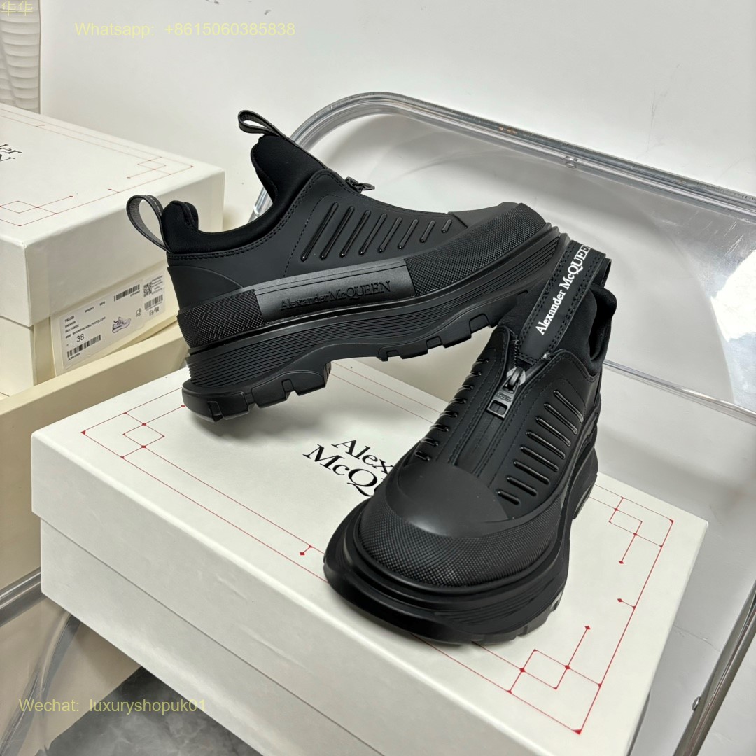 Alexander McQueen Lace-Up Chunky Sneakers Mens Women Sports Shoes