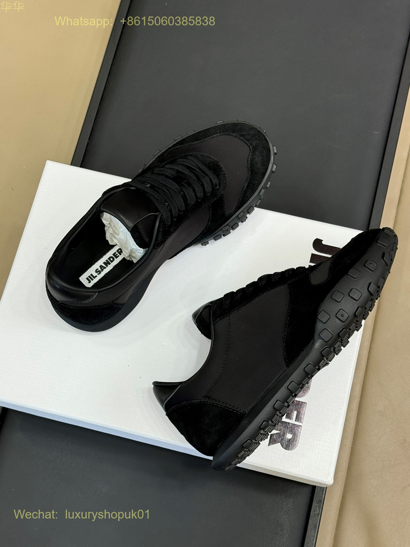 Jil Sander Shiny Nylon Suede Sneakers Women Shoes