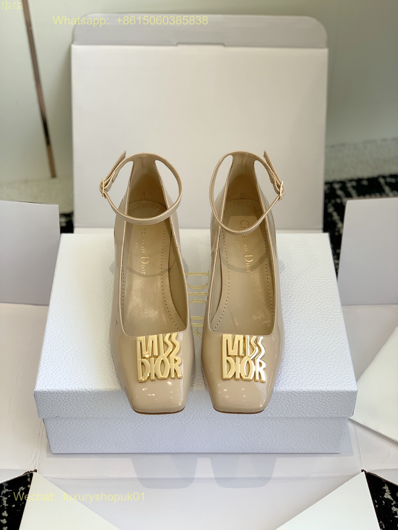 Christian Dior Pump ankle strap Women Heels Shoes