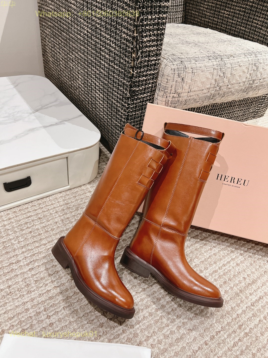 Hereu Anella Interwoven-Detailed Slip-On Boots Women Shoes