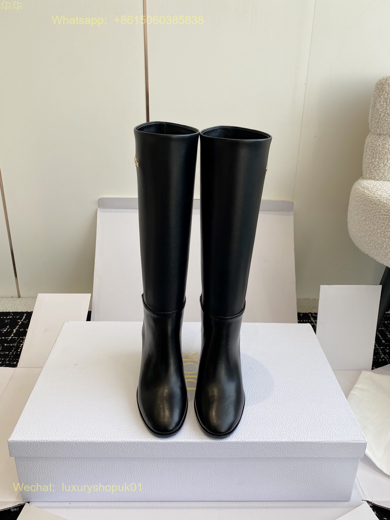 Christian Dior D-Town Knee high boot Women Shoes