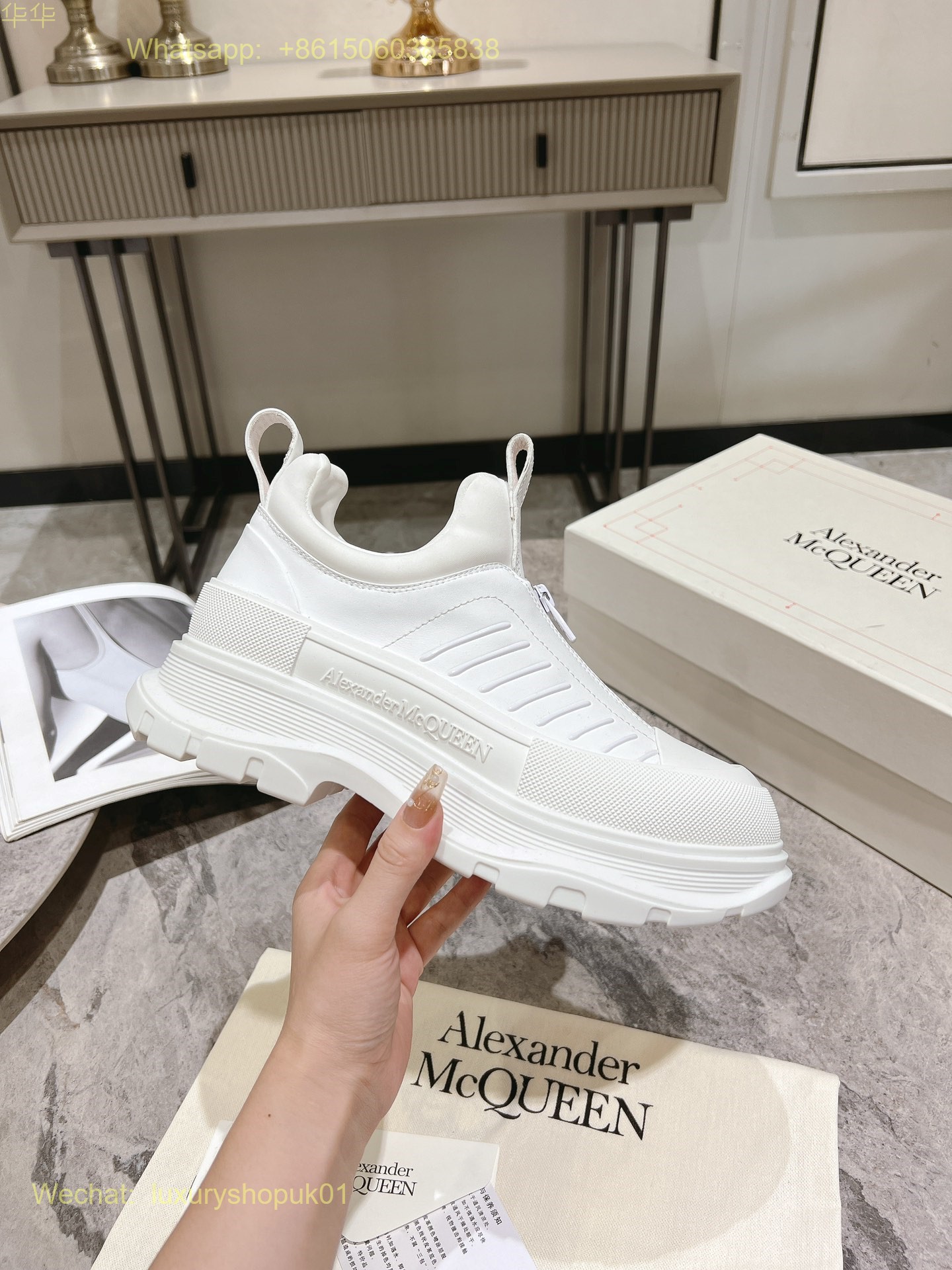 Alexander McQueen Platform Sneakers Mens Women Sports Shoes