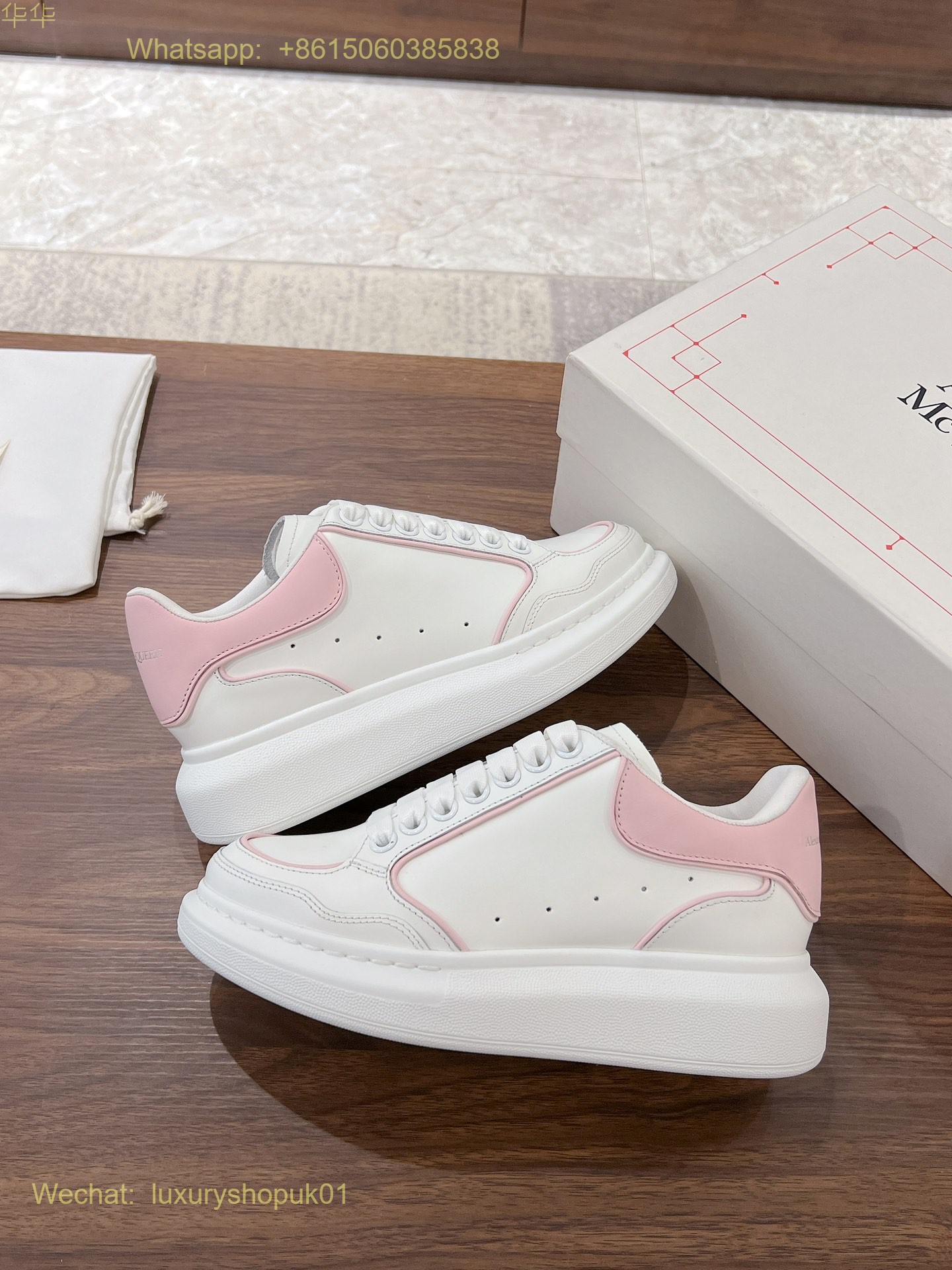 Alexander McQueen Oversized Lace-Up Low-Top Sneakers Mens Women Sports Shoes