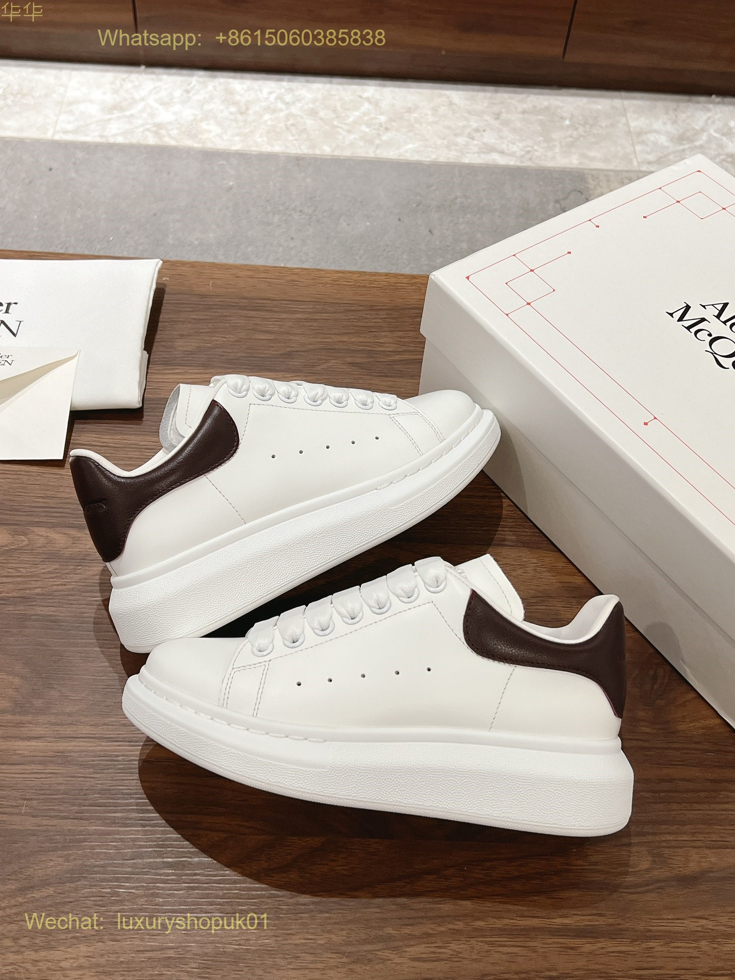 Alexander McQueen Oversized Lace-Up Low-Top Sneakers Mens Women Sports Shoes