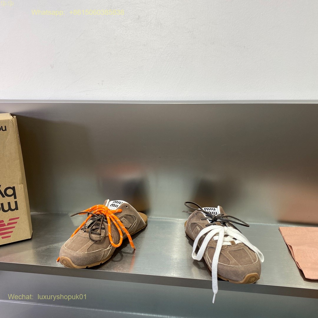 Miu Miu New Balance 530 Sl Suede Mule Slip on slipper Sneakers Mens Women Shoes