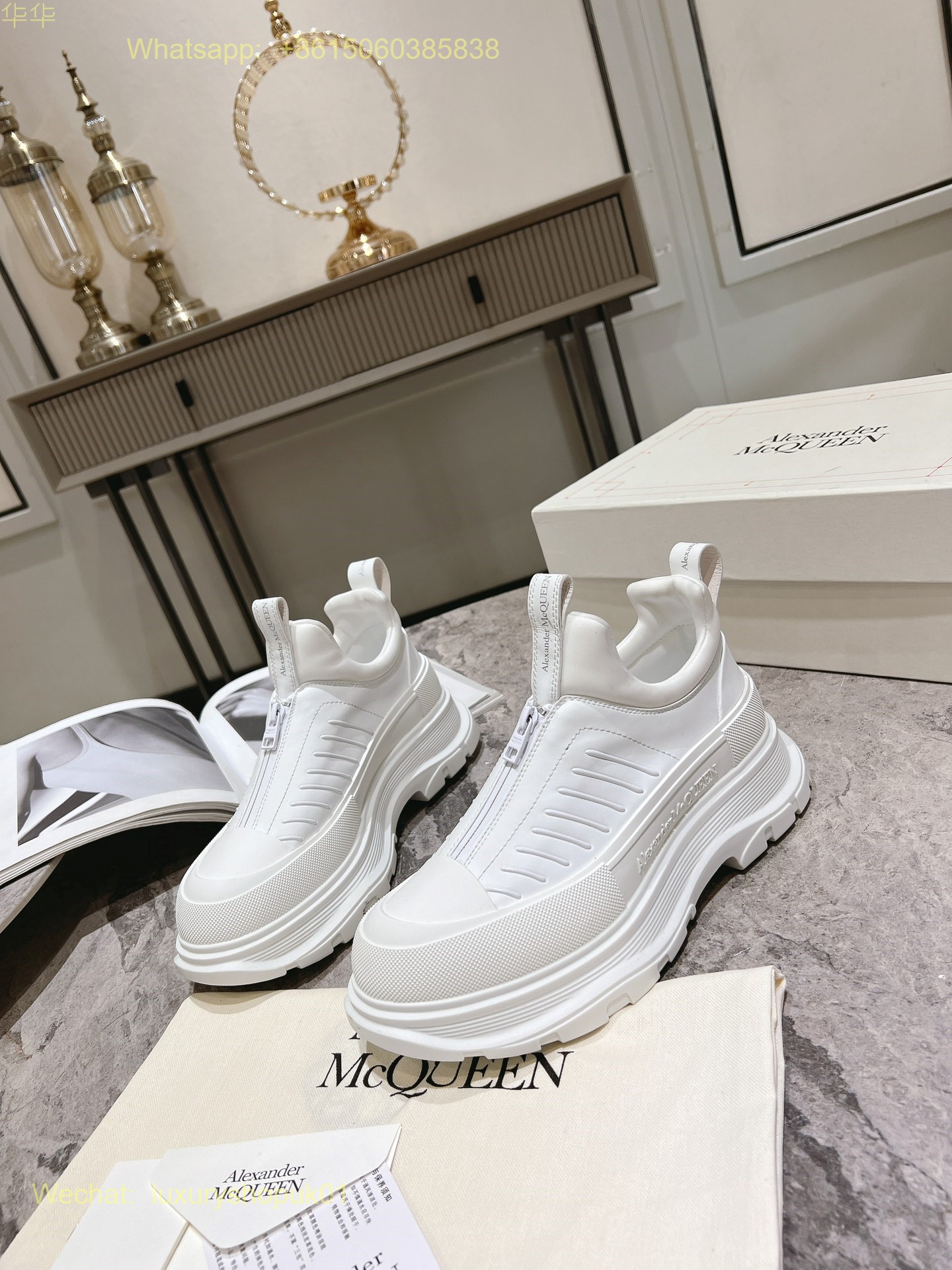 Alexander McQueen Platform Sneakers Mens Women Sports Shoes