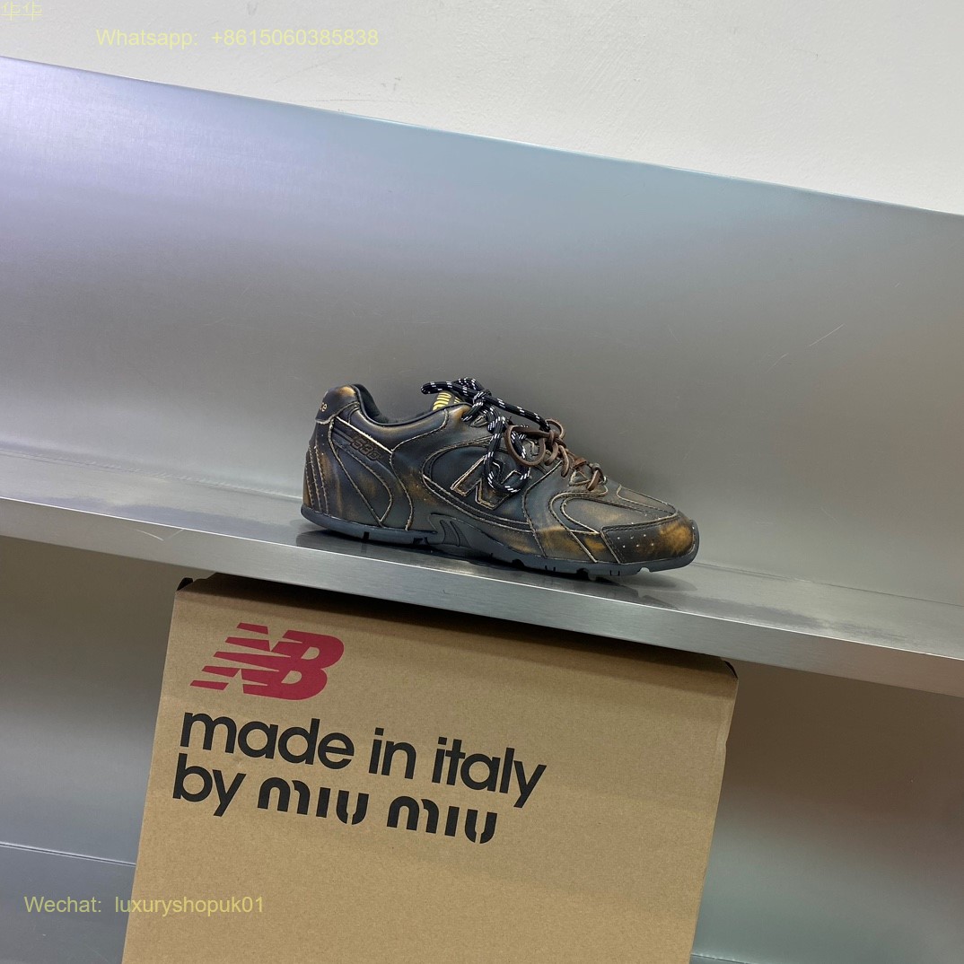 Miu Miu New Balance 530 Cinnamon SL Suede Mesh Low Top Sneakers Women Shoes