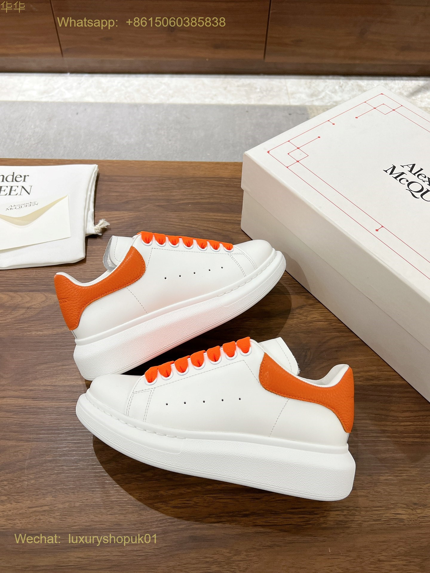 Alexander McQueen Oversized Lace-Up Low-Top Sneakers Mens Women Sports Shoes